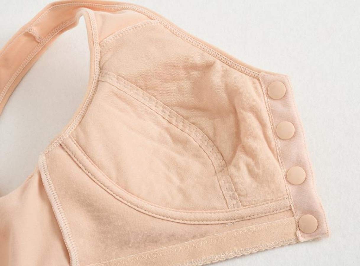 Women's Comfortable Cotton Soft Cup Front Closure Bra - Breathable Lace Underwire Bra with Removable Pads for Everyday Wear | Workout, Yoga & Lounge Wear