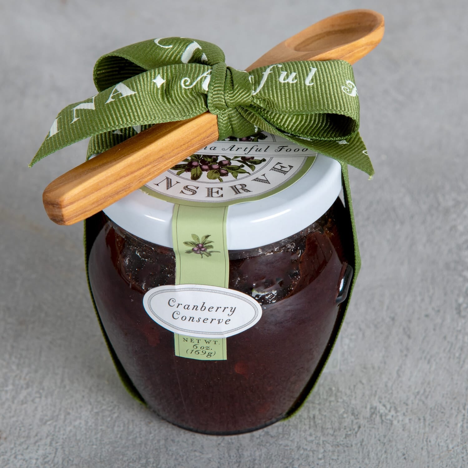 Premium Cranberry Conserve Jam - All Natural Fruit Spread with Free Wooden Spoon - Perfect for Breakfast, Gift Baskets & Holiday Presents