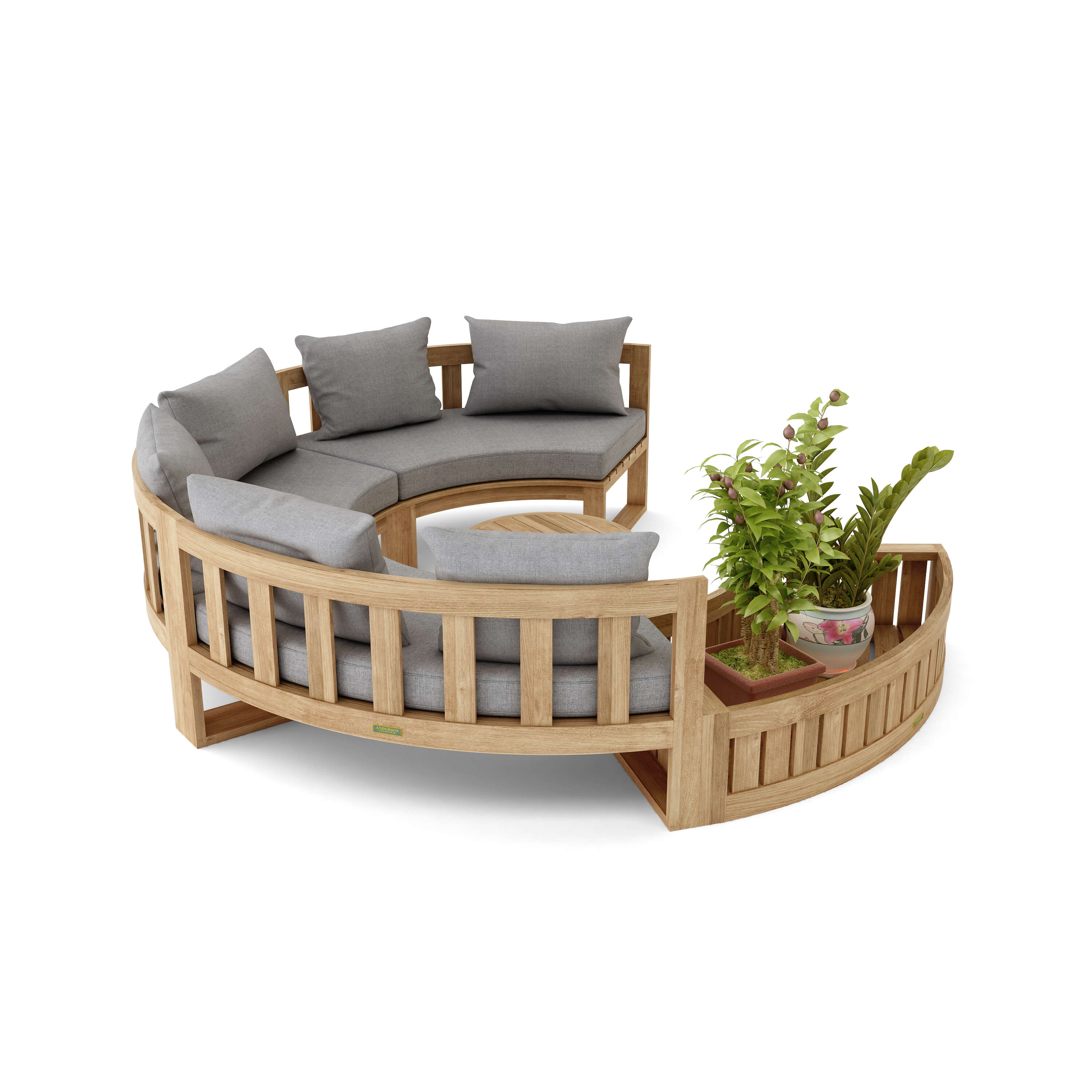 Premium Circular Modular Deep Seating Set - Outdoor Patio Furniture with Cushions - Perfect for Garden, Backyard & Poolside Relaxation