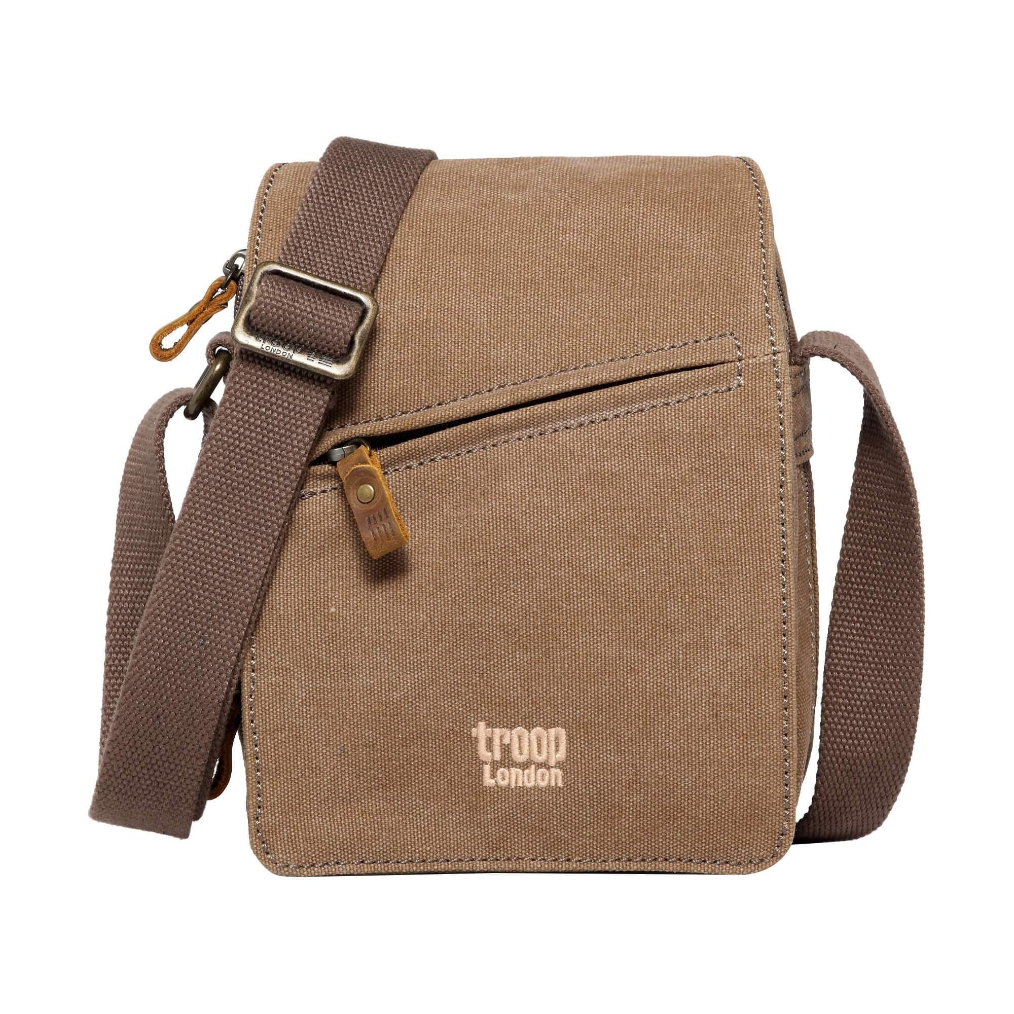 TRP0239 Troop London Classic Canvas Crossbody Bag - Stylish & Durable for Travel, Work & Everyday Use