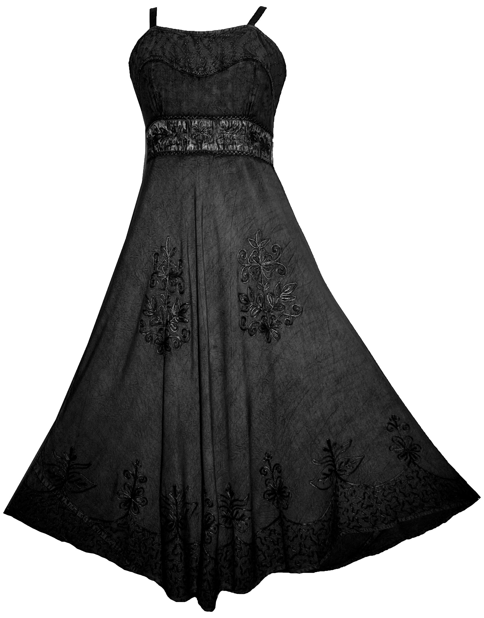 Agan Traders Women's Vintage Summer Dress - Sleeveless Empire Waist Renaissance Style for Spring Summer 2025 | Perfect for Renaissance Fairs, Weddings & Beach Vacations