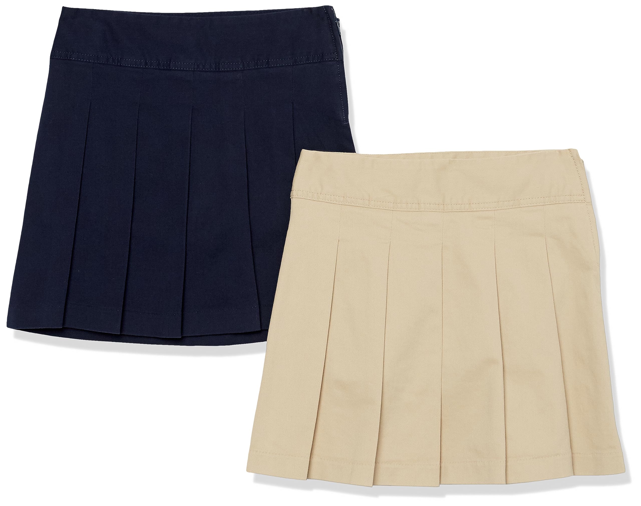 The Children's Place Girls Pleated Skirts 2 Pack - Soft Cotton School Uniform & Play Skirts for Toddler to Big Kids (Ages 4-12) | Perfect for School, Parties & Everyday Wear