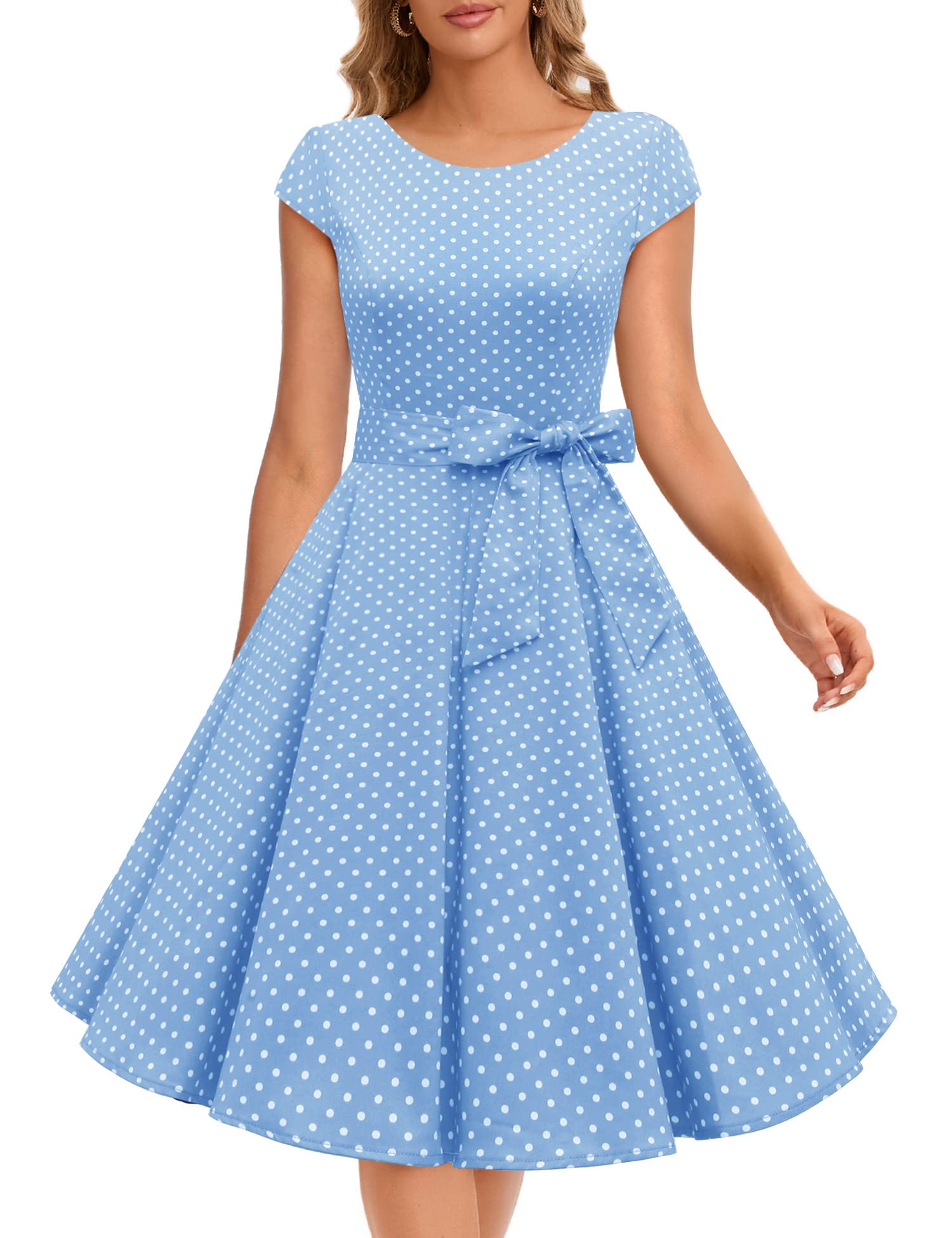Vintage 1950s Rockabilly Prom Dress for Women - Retro Cocktail Party Dress with Flared Skirt | Perfect for Prom, Homecoming, and Swing Dance Events