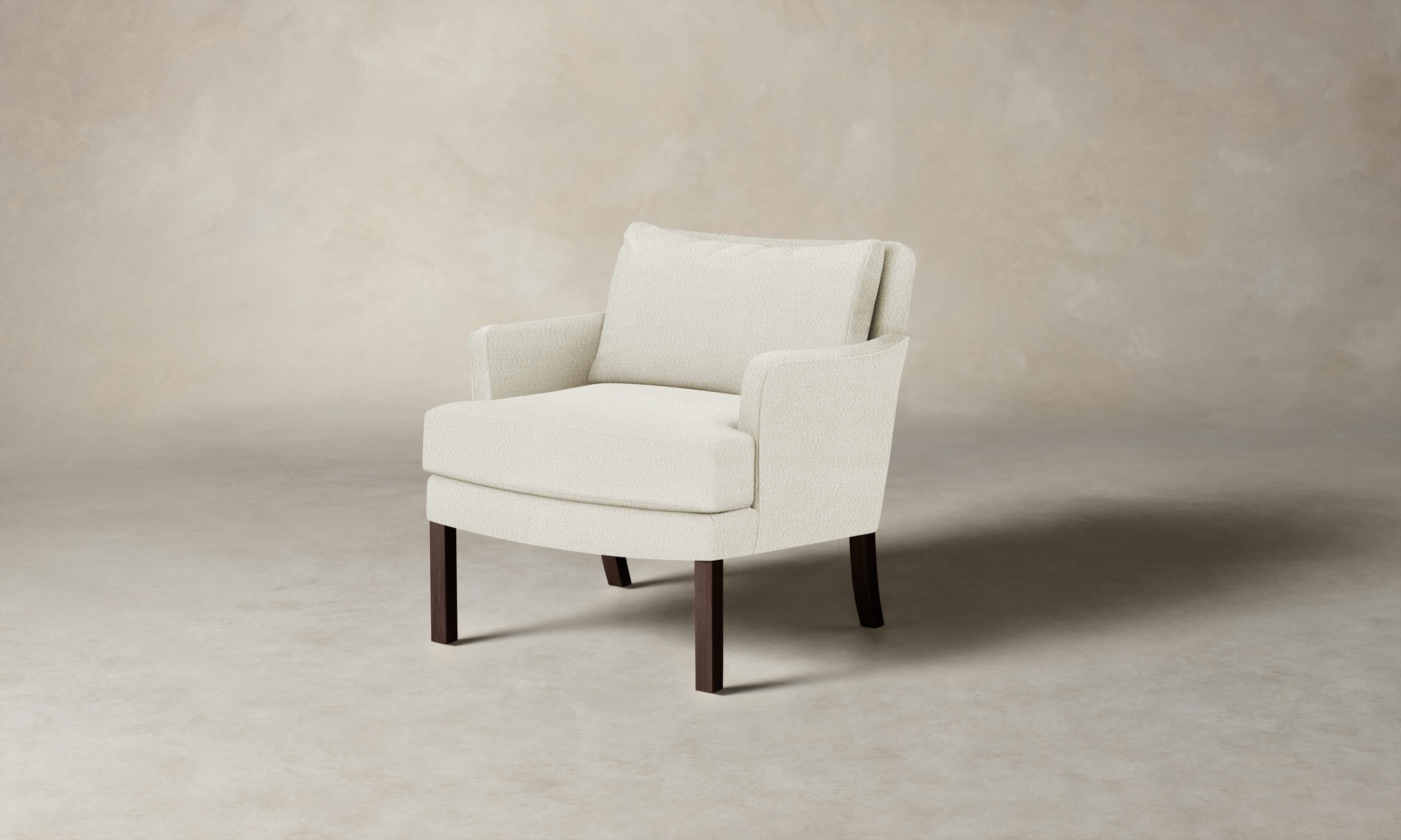 Kaye Chair - Italian Bouclé White Upholstered Accent Chair for Living Room, Bedroom & Office | Modern Comfortable Seating Furniture