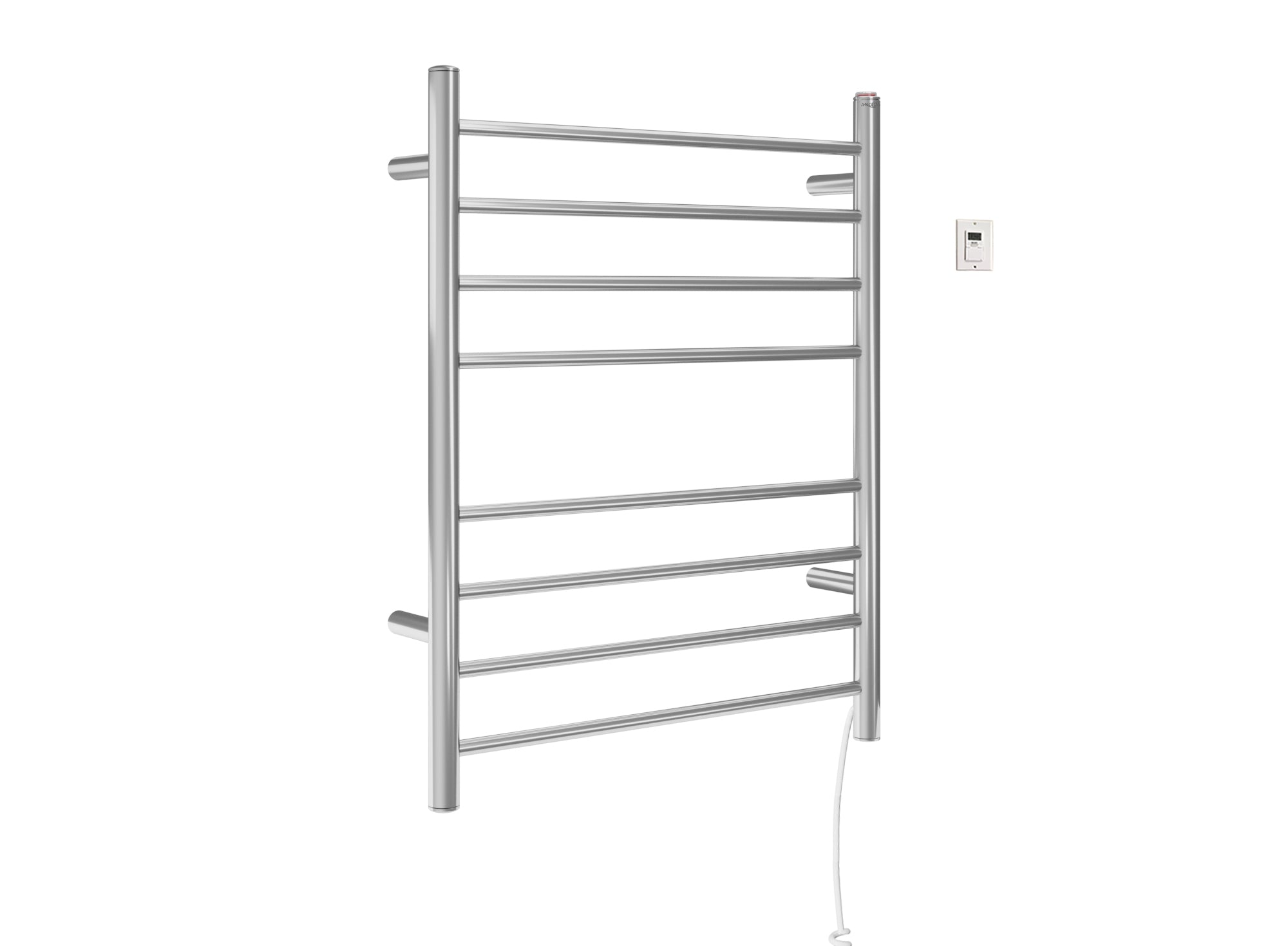 Prestige Dual 8 Bar Hardwired & Plug-in Stainless Steel Towel Warmer with Timer - Perfect for Bathroom, Spa, and Luxury Home Use