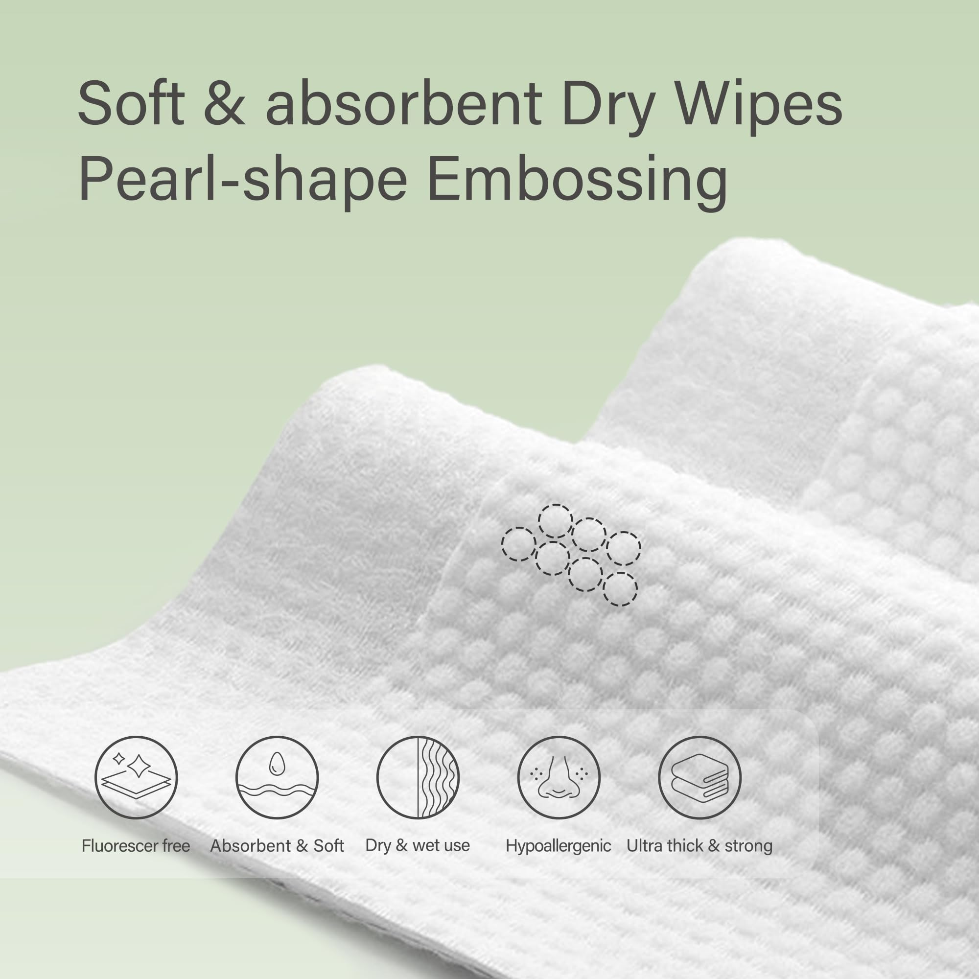 Unifree Compressed Towels - 300 Count, Dry Wipes, Makeup Remover, Facial Tissues, Travel-Friendly Individual Pack for Camping, Gym, Travel & Emergency Use