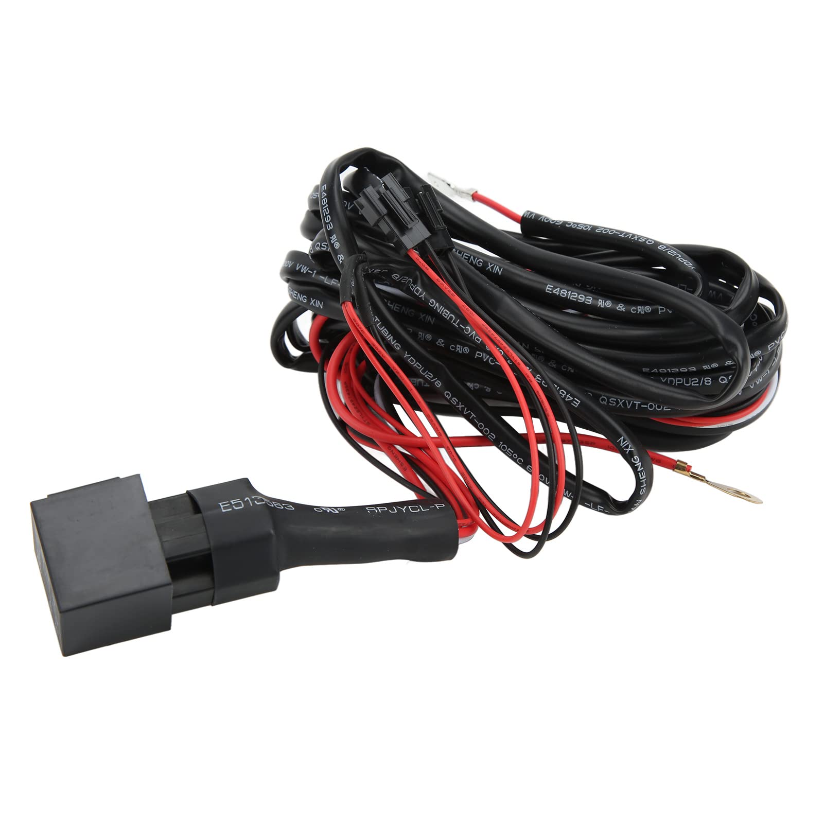 Angel Eye Relay Harness - High Sensitivity LED CCFL Fade On/Off Wiring Kit with 4 Adapters for Fog Lights | Durable Automotive Lighting Upgrade for Cars, Trucks & SUVs