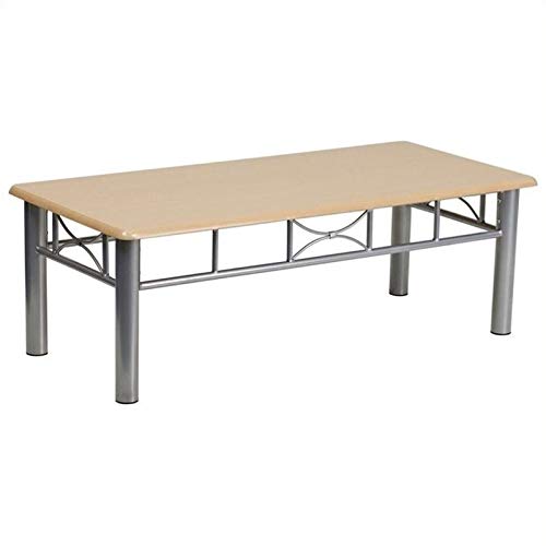 BOWERY HILL Natural Laminate Coffee Table - Modern Living Room Furniture for Small Spaces, Home Decor & Coffee Table Books Display