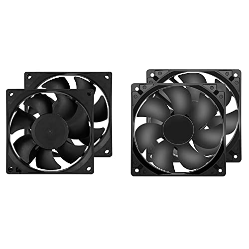 120mm & 80mm 12V DC Computer Case Fans - High Performance Cooling for PC, Gaming Rig, and Server - Quiet RGB LED Case Fan for Optimal Airflow & Temperature Control