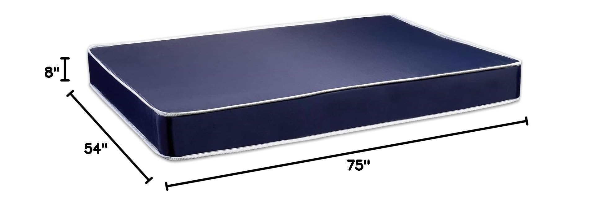 Mayton 8-Inch Medium Firm Water-Resistant Foam Vinyl Mattress - Easy to Clean, Comfortable & Noise-Free - Full Size Bed Mattress for Guest Room, Dorm, RV & Camping