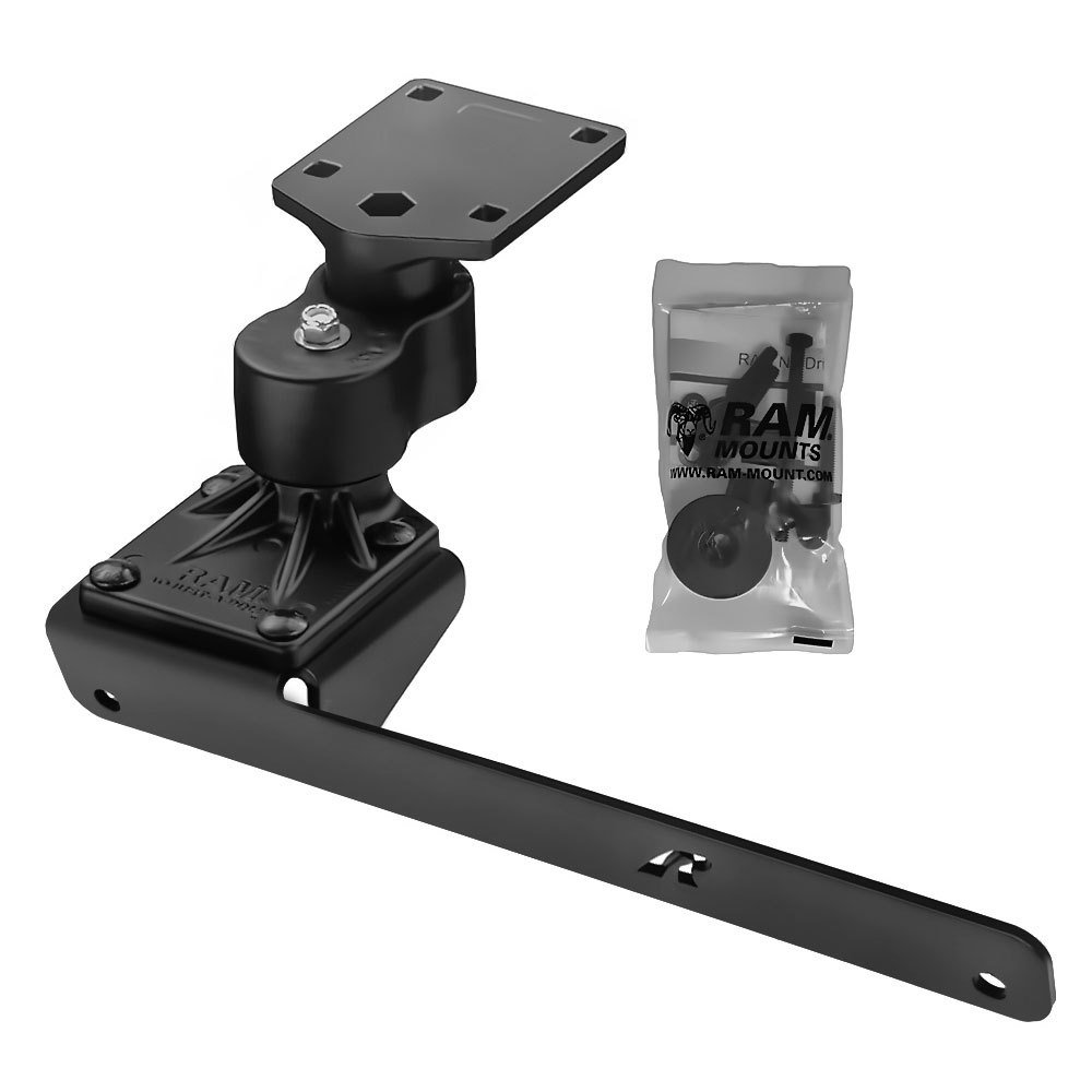 RAM Mounts RAM-VB-178A No-Drill Laptop Base with Adjust-A-Pole for Dodge 1500-5500 Trucks (2012 Models) - Secure In-Vehicle Laptop Mounting Solution for Work & Travel