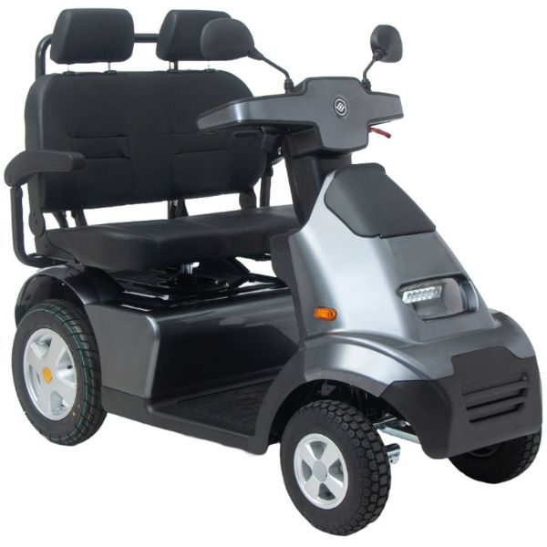 AFIKIM Afiscooter S4 Heavy Duty Mobility Scooter - Dual Seat Electric Scooter for Adults - Ideal for Outdoor & Indoor Use, Shopping, Travel & Daily Commuting