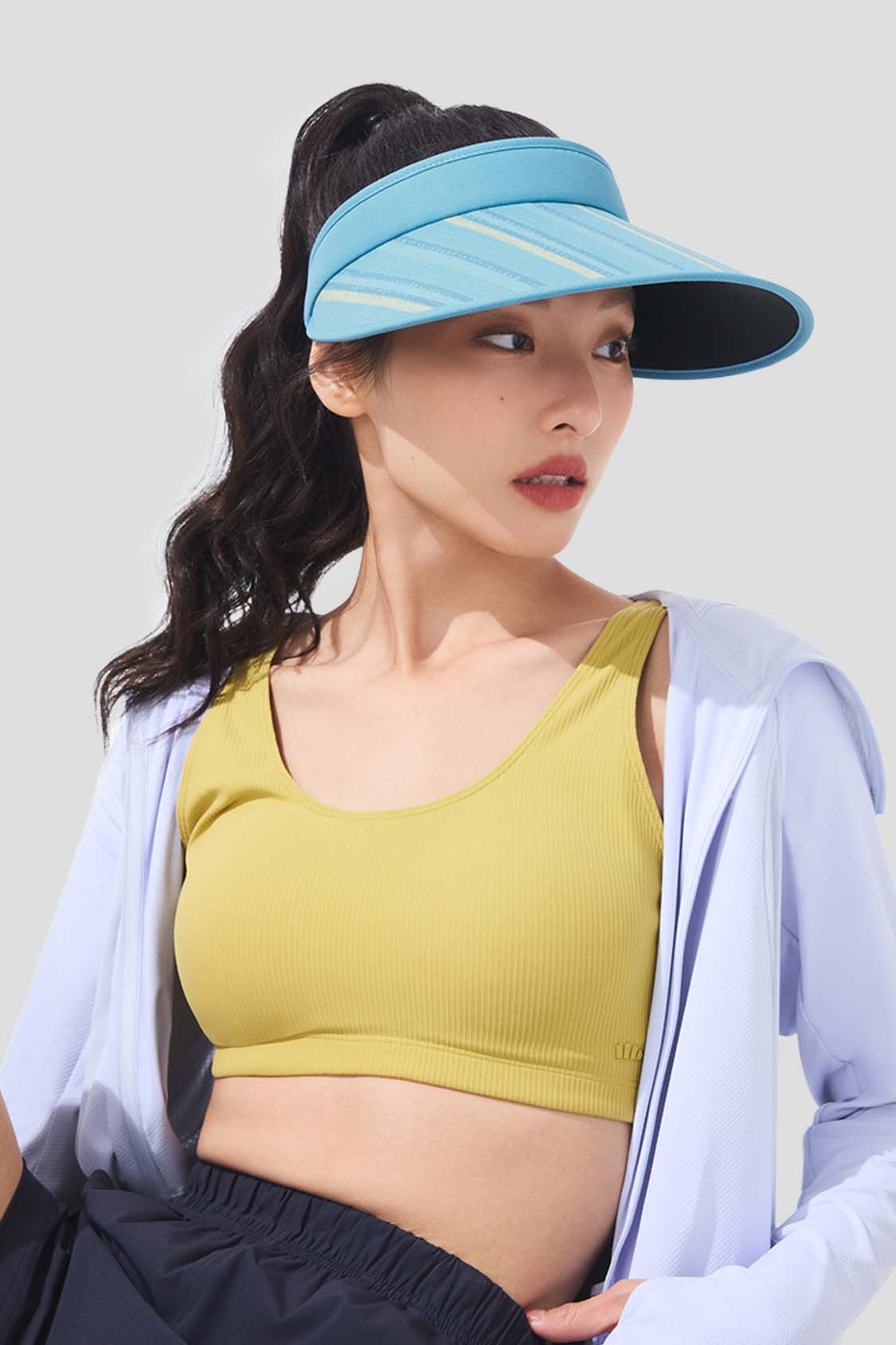 Guji Wide Brim Women's Sun Visor Hat UPF50+ for Outdoor Activities - Beach, Golf, Hiking & Gardening (BM569)