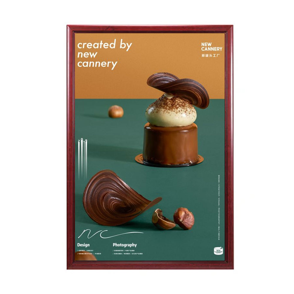 24x32 Inch Wooden Poster Frame - Premium Swing Frame for Wall Art Display - Perfect for Home Decor, Office, Gallery & Exhibition Use