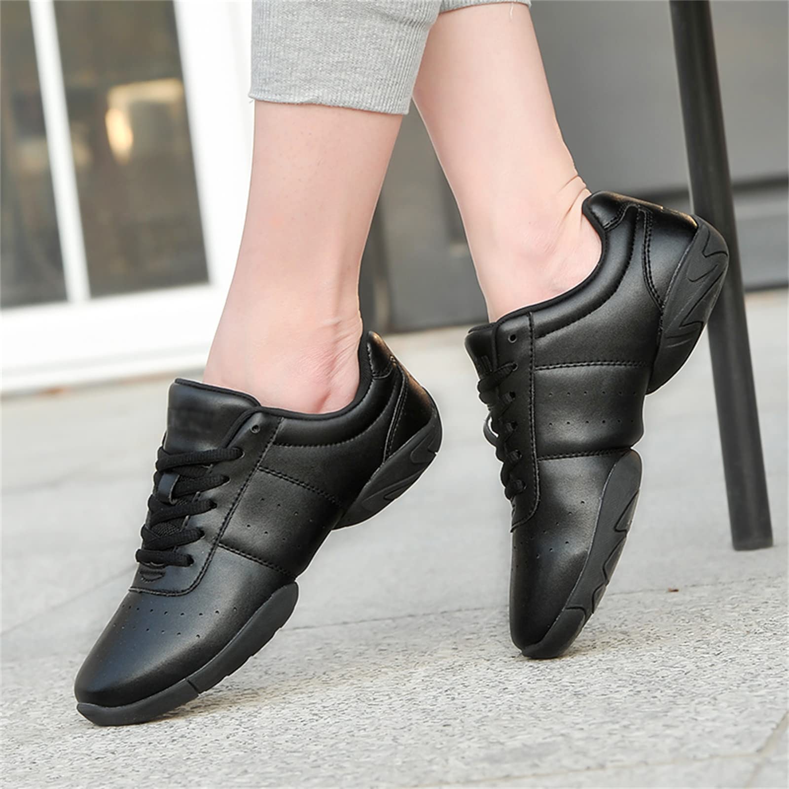 ZENSI Split Sole Dance Shoes for Women Girls - Soft Leather Gymnastics & Cheerleading Shoes - Perfect for Ballet, Jazz, Contemporary Dance Practice and Performances