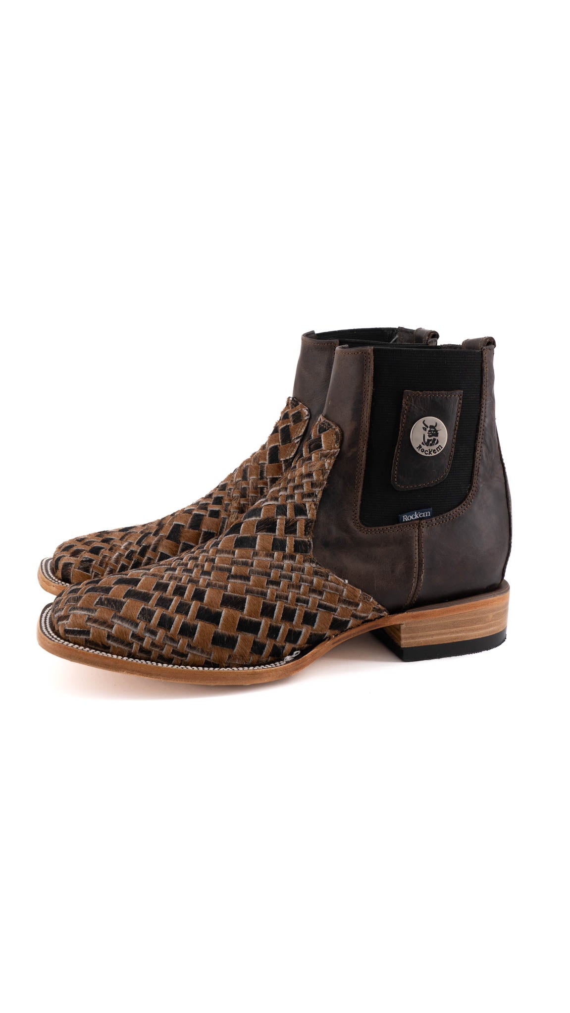 Men's Genuine Cowhide Leather Boots Size 10 - Square Toe Western Style Boots for Men | Durable Work Boots for Ranch, Riding & Outdoor Activities