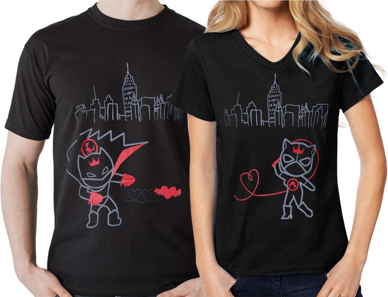 BoldLoft His and Hers Matching Couple Shirts - We're Irresistibly Attracted - Romantic Couples Outfits for Date Night, Anniversary & Valentine's Day Gifts