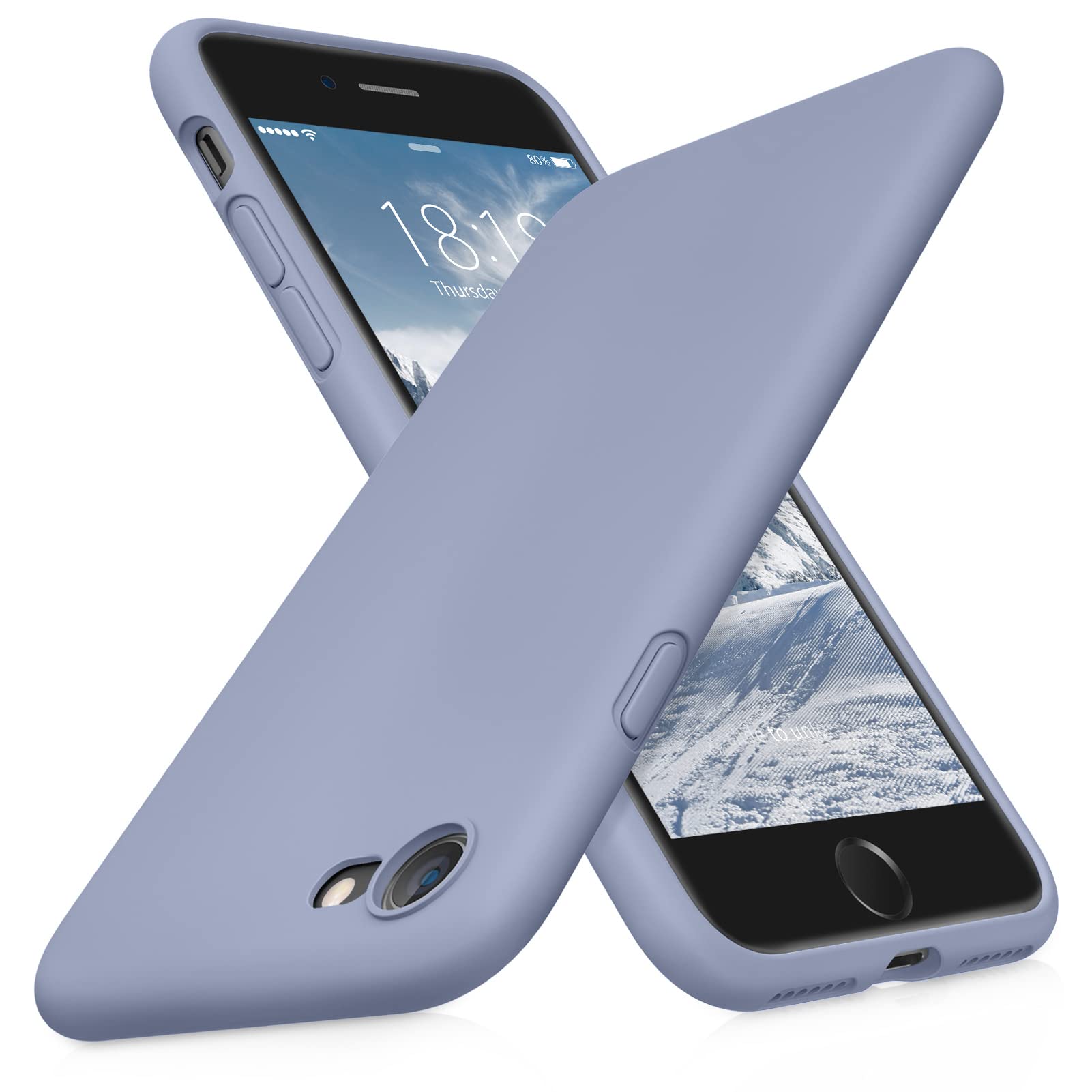 VIKESI Liquid Silicone Phone Case for iPhone SE 2022/2020, iPhone 8 & iPhone 7 (4.7 Inch) - Ultra Soft Protective Cover with Premium Grip for Women, Men & Teens - Blue Purple - Perfect for Daily Use, Work & Travel