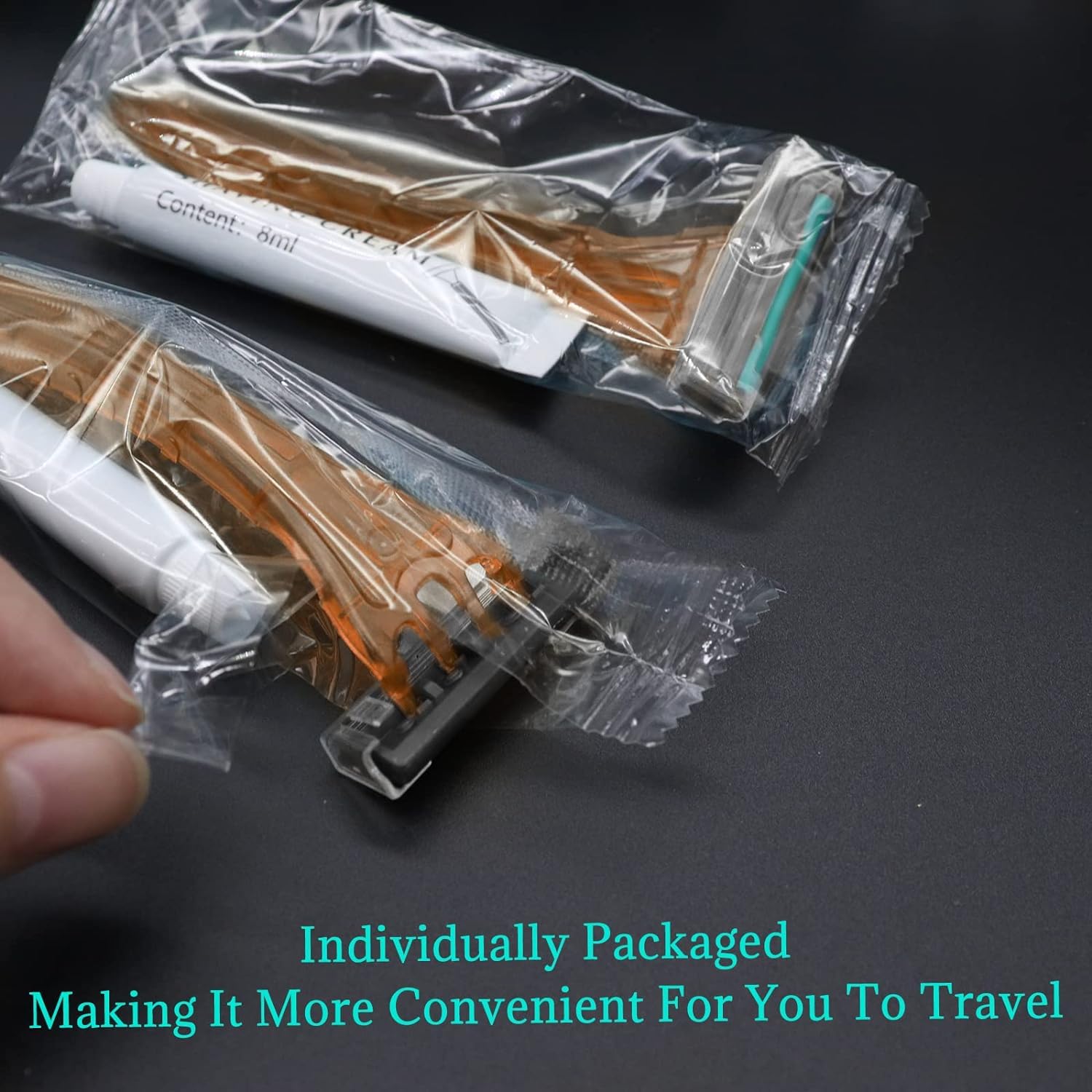 (50 Pack) Kheoxusa 3-Blade Disposable Razors - Individually Wrapped Triple Blade Shavers for Men & Women - Perfect for Travel, Hotels, Airbnb, Gyms, Emergency Kits & Homeless Shelters - Smooth Shaving Anywhere