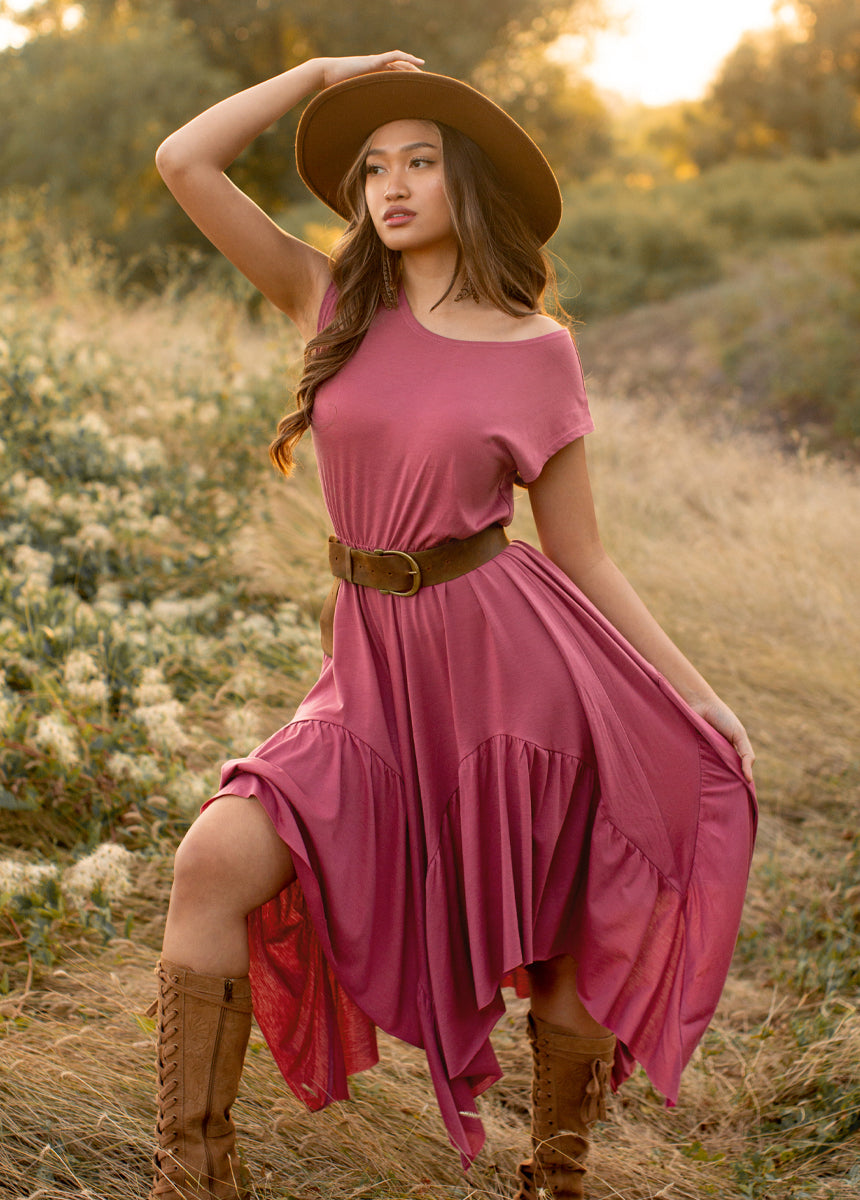 Mesa Rose Pilar Dress - Women's Floral Print Summer Maxi Dress for Beach, Vacation & Casual Wear