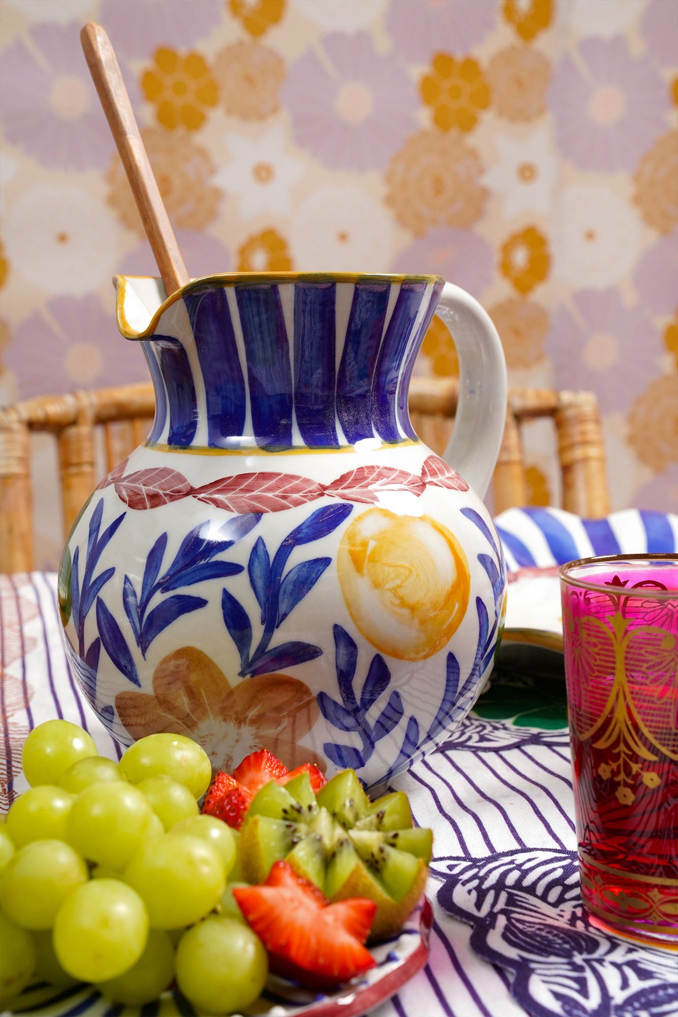 Elegant Etched Glass Flower Serving Jar - Perfect for Salads, Desserts & Party Snacks - Ideal for Home Entertaining & Gifts