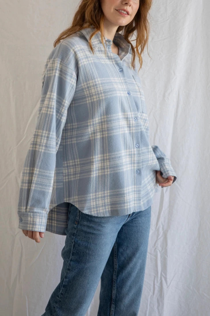 Snowfall Checkered Shirt for Men - Stylish Flannel Plaid Button Down Shirt - Casual Winter Fashion for Outdoor Activities and Holiday Gatherings
