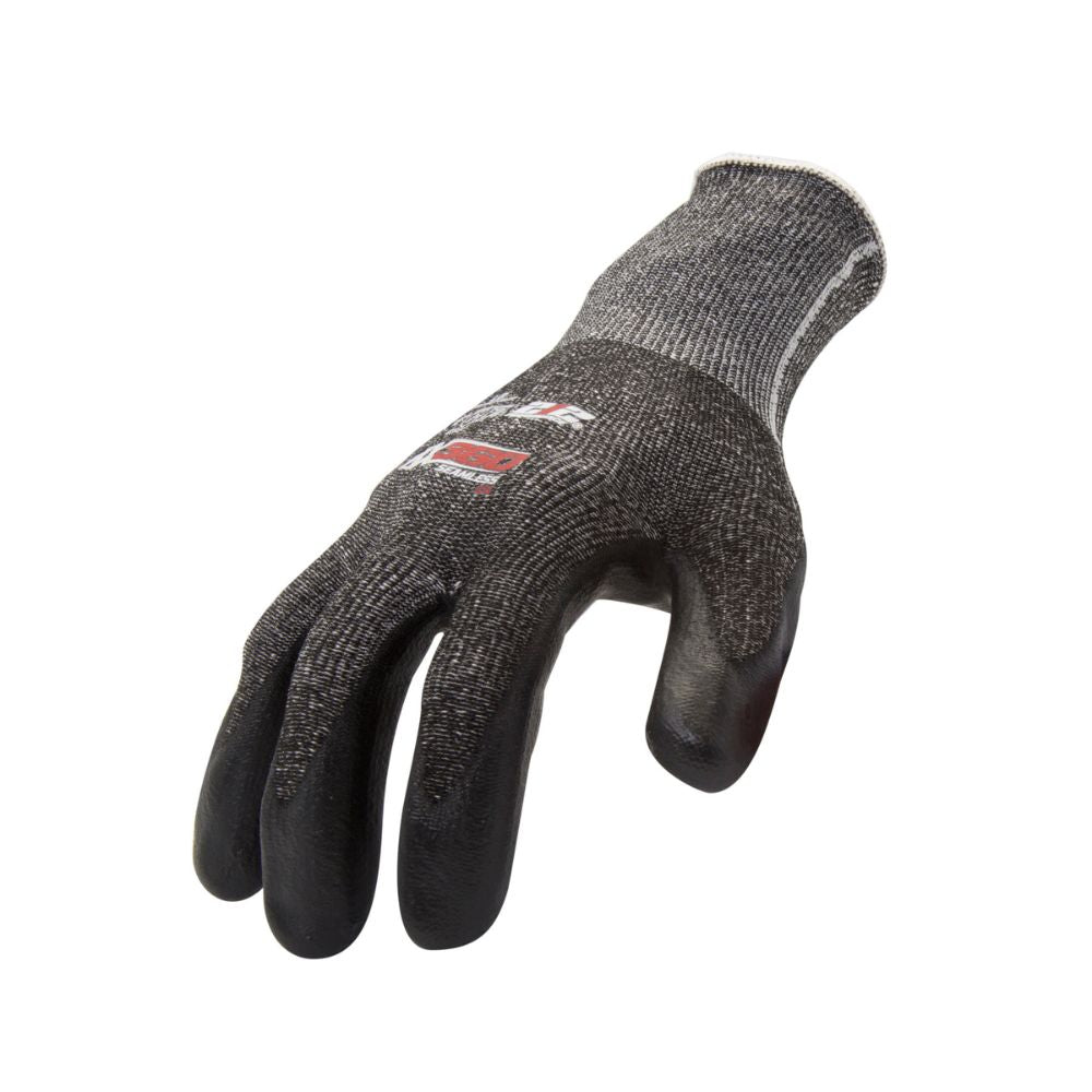 212 Performance AXC5 06 008PR AX360 Foam Nitrile Dipped Cut Resistant Gloves - EN Level 5, ANSI A3 Certified - Small Size in Black/Gray - Ideal for Construction, Metalworking & Food Processing Safety