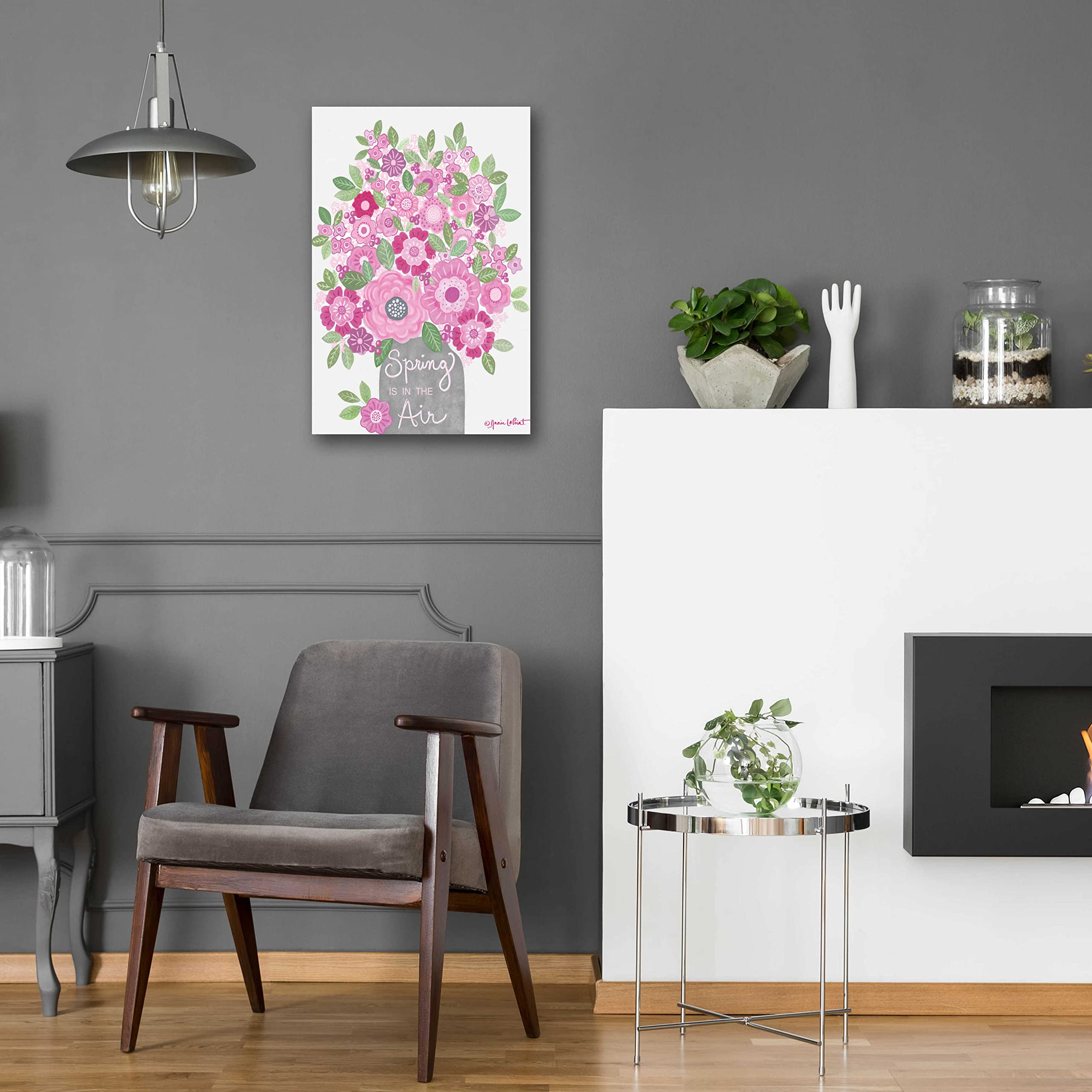 Annie LaPoint 'Spring is in the Air' Acrylic Glass Wall Art - 16x24 Inches Modern Home Decor for Living Room, Bedroom & Office - Vibrant Floral Painting Ready to Hang