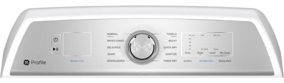 GE Profile PTD60EBMRWS 7.4 cu. ft. White Electric Dryer - Large Capacity, Energy Efficient for Home Laundry Room