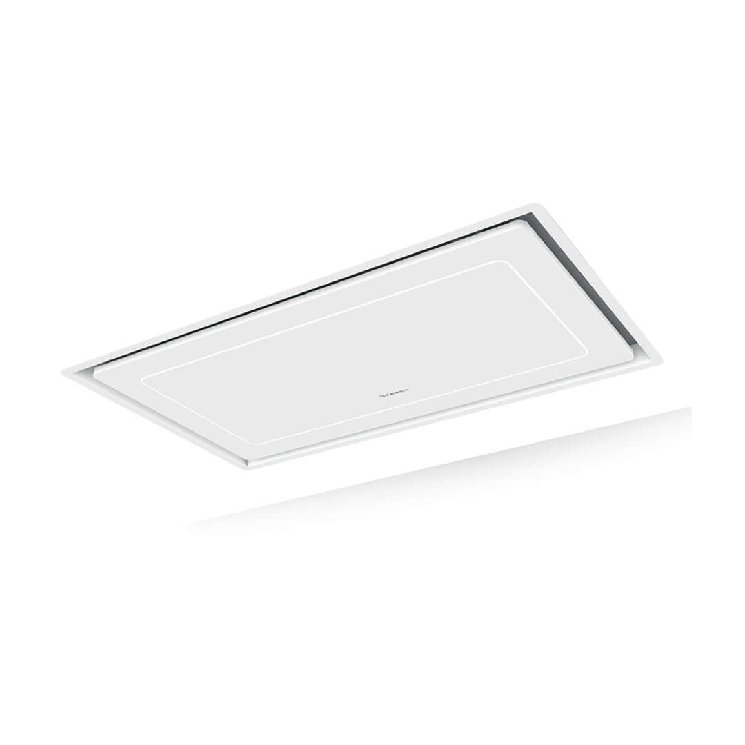 Faber 36-inch White Matte Island Range Hood - Powerful Kitchen Ventilation for Smoke & Odor Removal - Perfect for Modern Home Cooking & Open Concept Kitchens