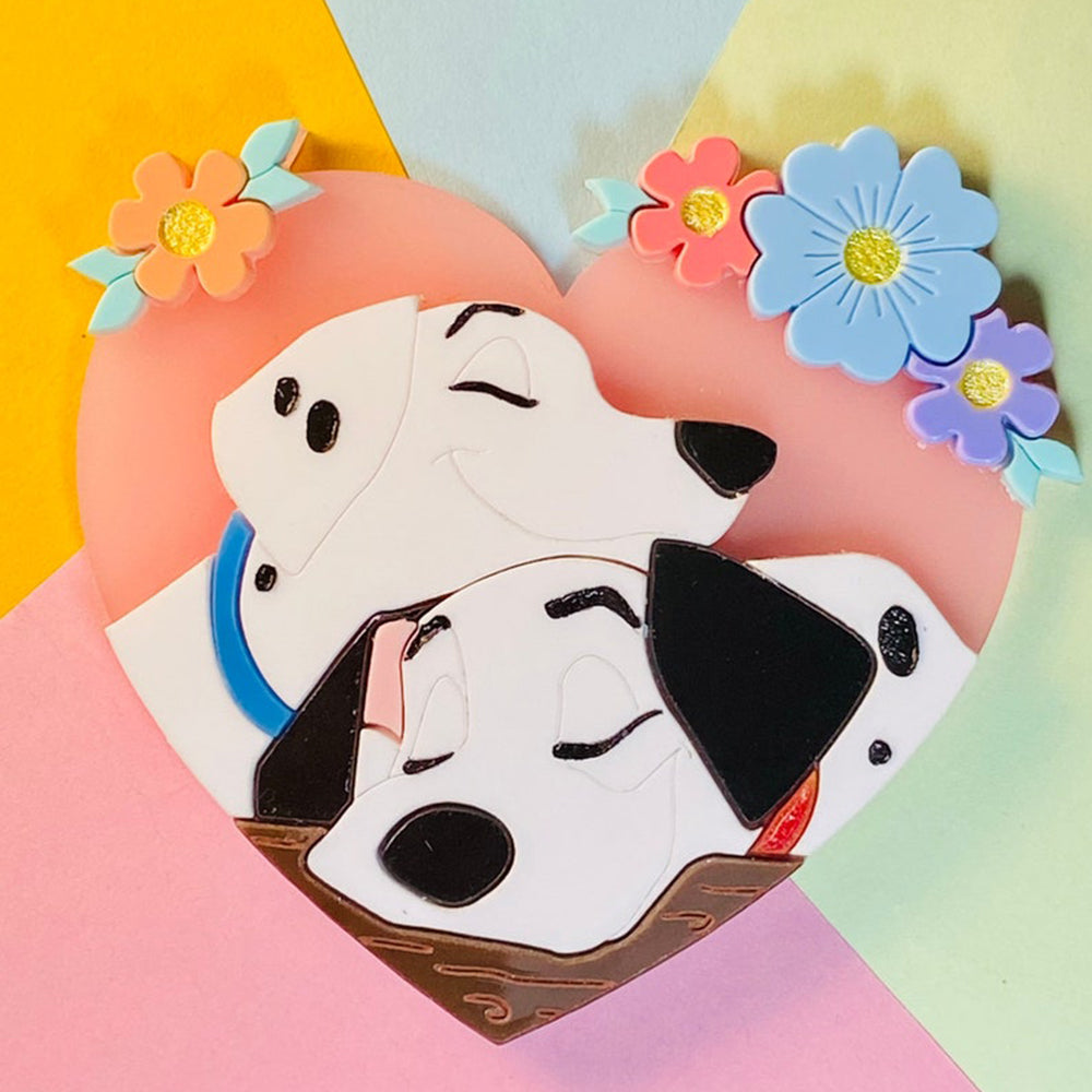 Cute Dalmatians Acrylic Brooch - Cartoon Animal Pin Badge for Jackets & Bags - Makokot Design Collection - Perfect for Gifts, Cosplay & Fashion Accessories