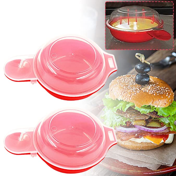 1-Minute Microwave Egg Muffin Breakfast Sandwich Maker - Quick & Easy Egg Cooker for Healthy Breakfast, Meal Prep & On-the-Go Snacks
