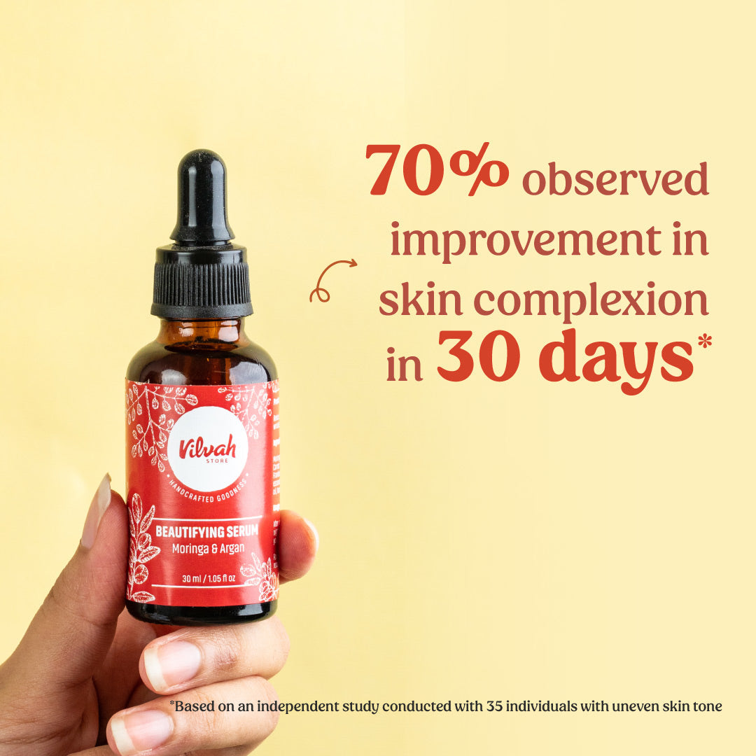 Best Moringa & Argan Oil Beauty Serum for Face - Anti-Aging, Hydrating & Brightening Skincare Treatment - Perfect for Daily Use & Night Routine