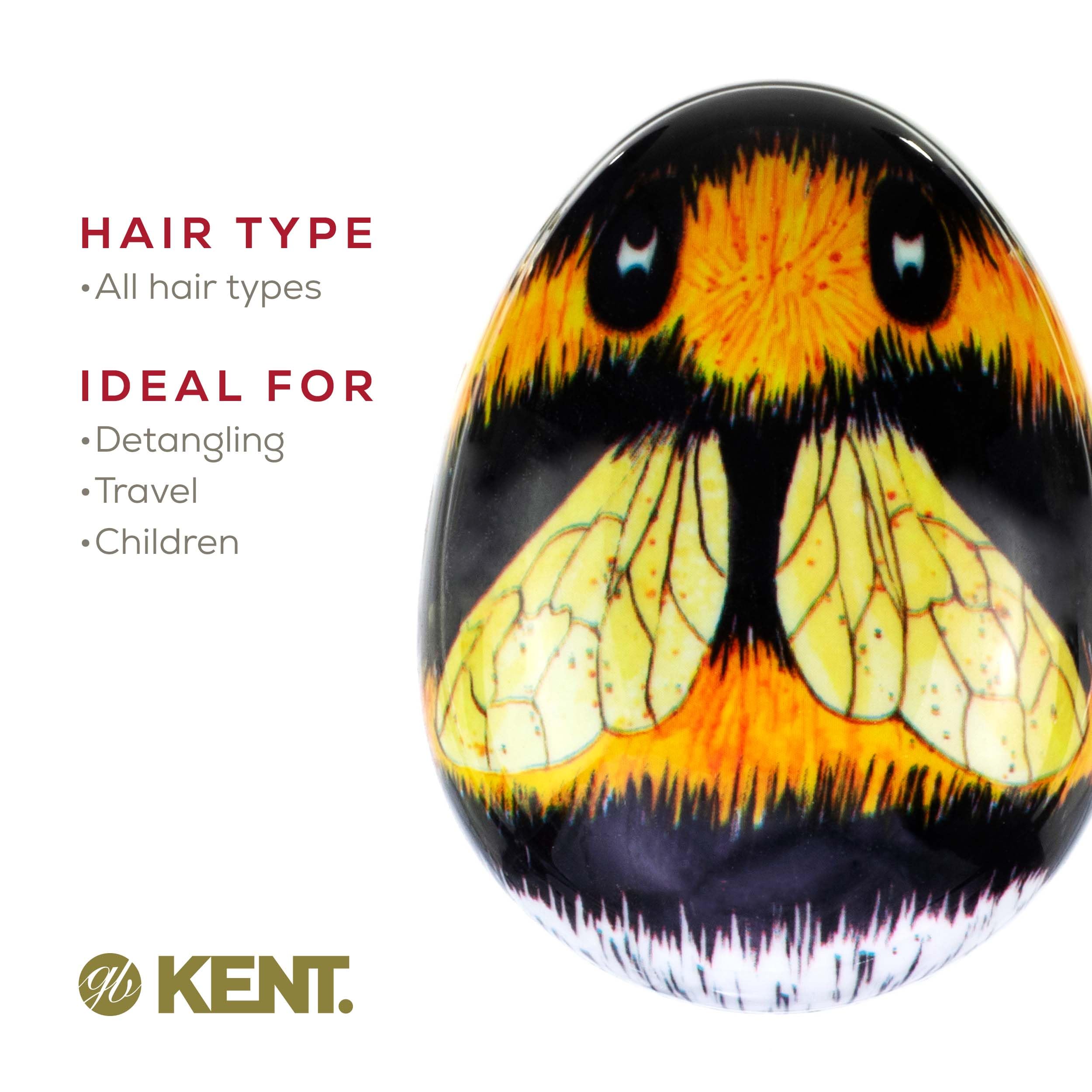 Kent PBEE Scalp Massager & Hair Detangler - Shower Brush for Dandruff & Kids (Travel Size) - Perfect for Home & Travel