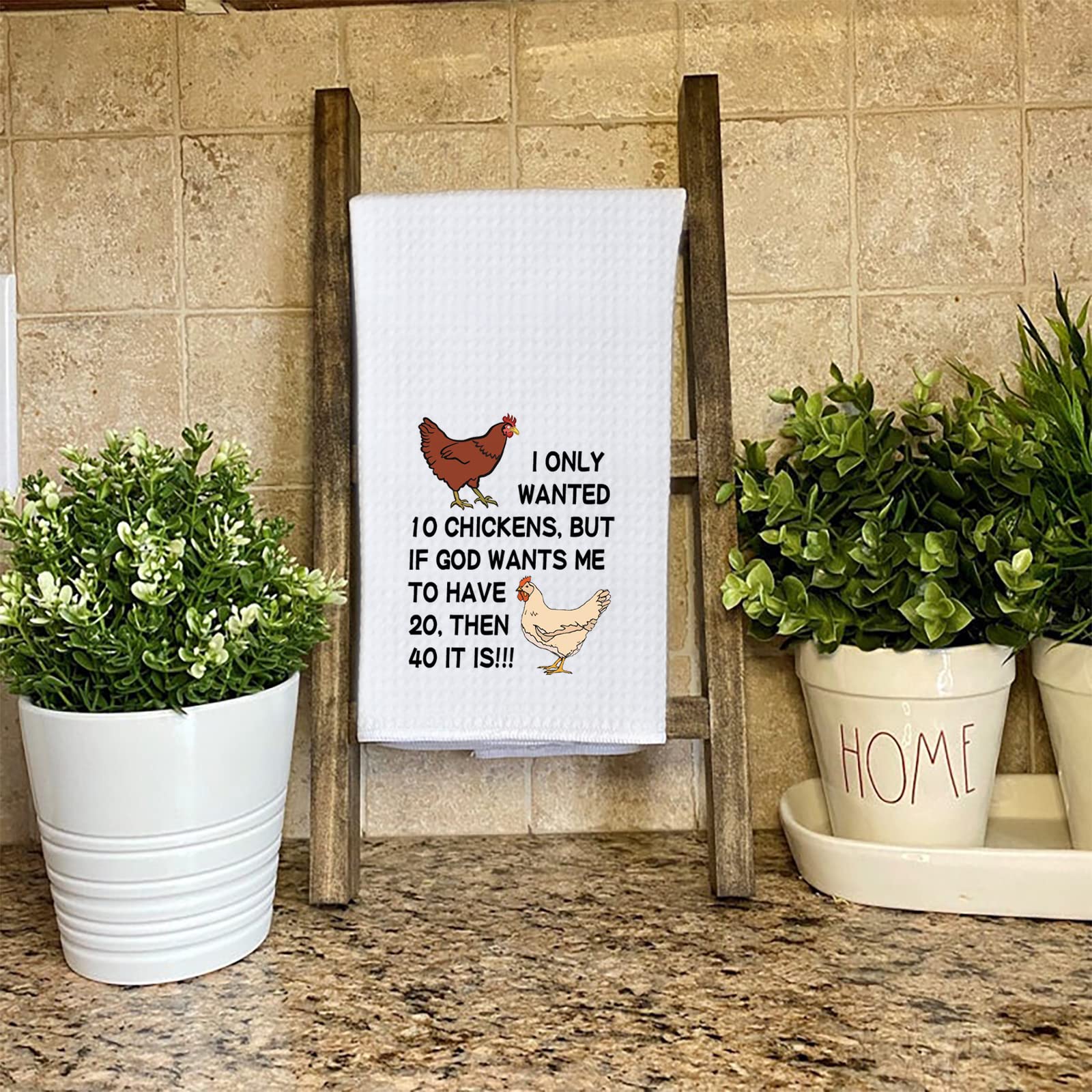 Funny Chicken Kitchen Towels - Cute Chicken Lover Gift Set for Poultry Enthusiasts, Housewarming Present for Chicken Owners (40-Piece Set) - Perfect for Farmhouse Decor, Country Kitchen & Chicken-Themed Parties