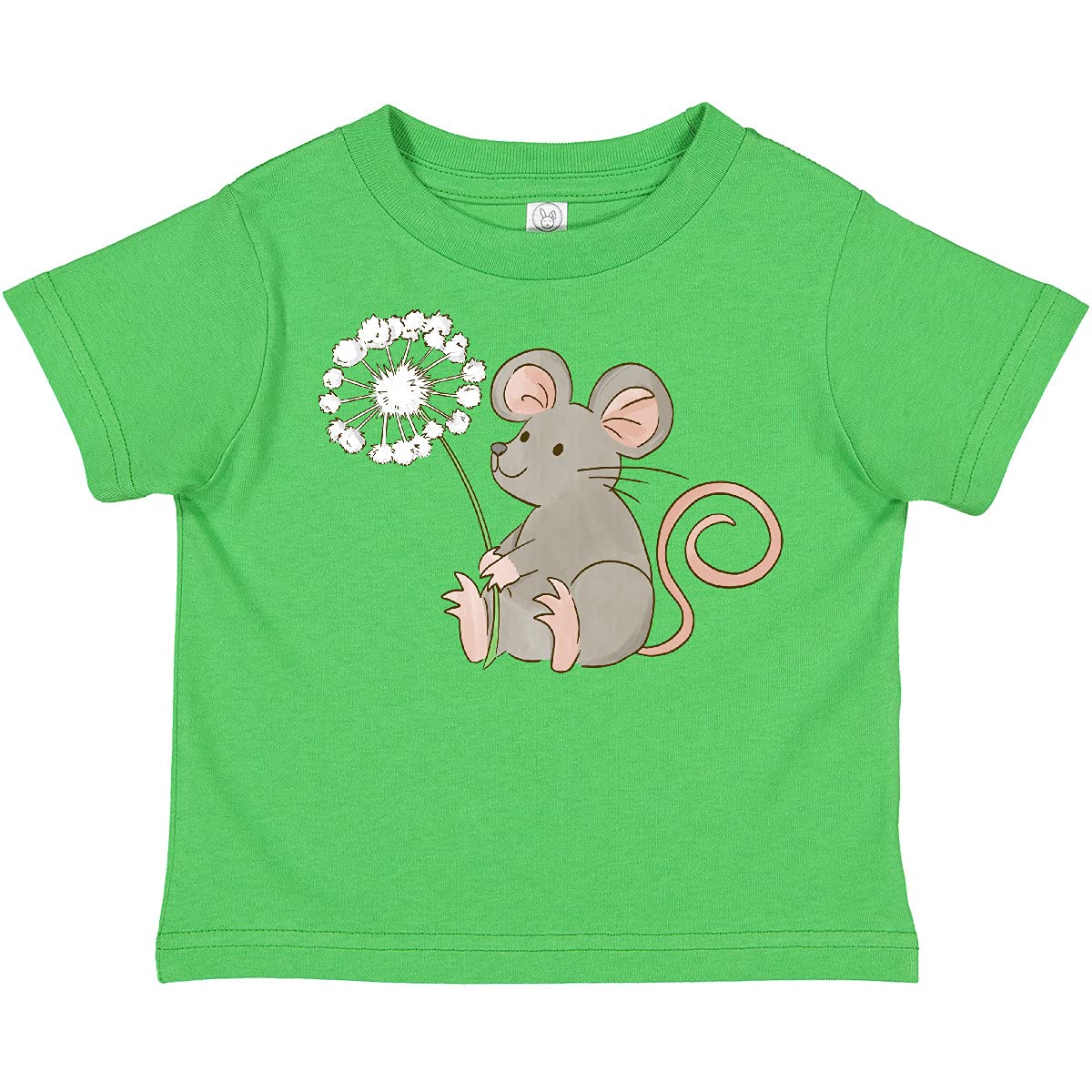 Inktastic Dandelion Mouse Toddler T-Shirt - Cute Baby Cotton Tee for Boys & Girls - Soft Comfortable Playwear for Daycare & Playdates