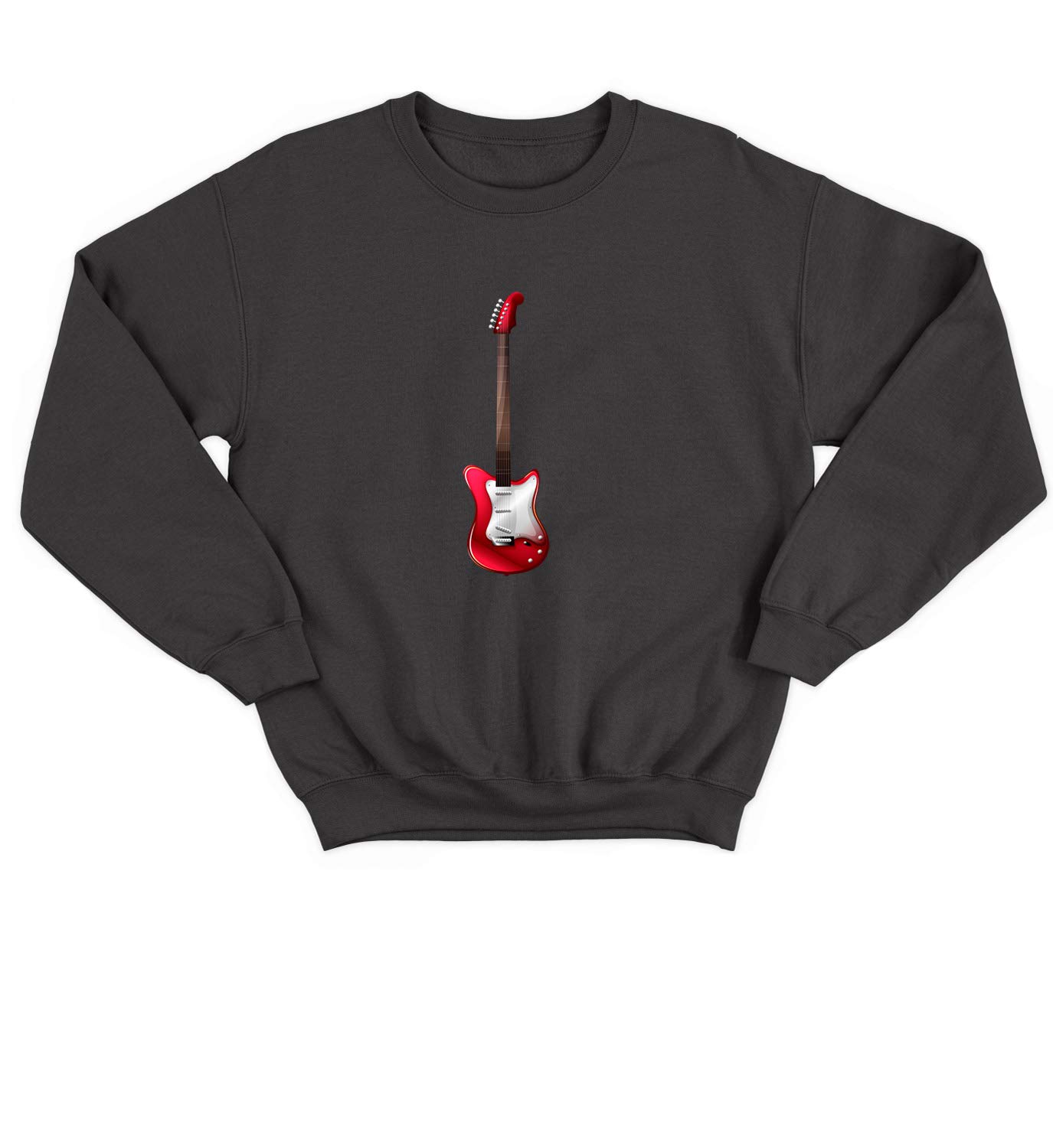 Electric Guitar Rock Music Ugly Christmas Sweater - Funny Holiday Crewneck Sweatshirt Gift for Men & Women | Perfect for Christmas Parties, Concerts & Music Lovers