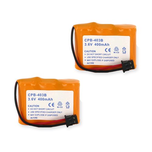 Empire 2-Pack Ni-CD 3.6V 400mAh Replacement Batteries for Panasonic KX-A36A Cordless Phone - Ultra High Capacity, Long Lasting Power for Home & Office Use