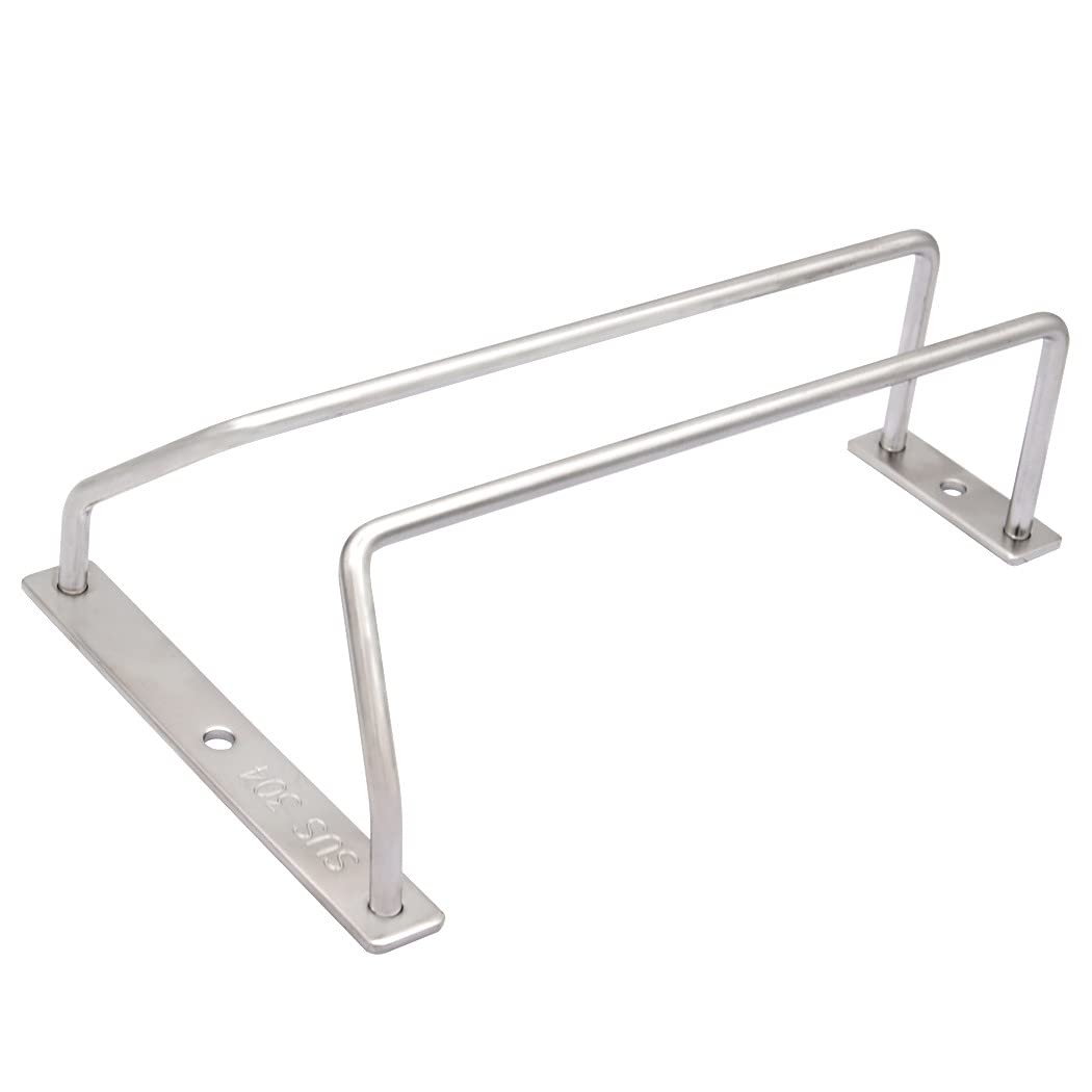 Stainless Steel Under Cabinet Wine Glass Rack - 7 Inch Stemware Holder for Kitchen, Bar & Dining Room (3 Pack) - Perfect for Organizing Wine Glasses & Saving Space in Small Kitchens