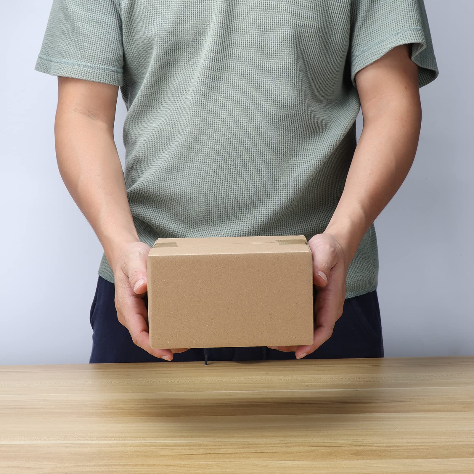 CRUGLA 7x5x4 Inch Corrugated Shipping Boxes - 25 Pack Kraft Cardboard Mailers for Business & Home Use - Perfect for Ecommerce, Storage & Mailing