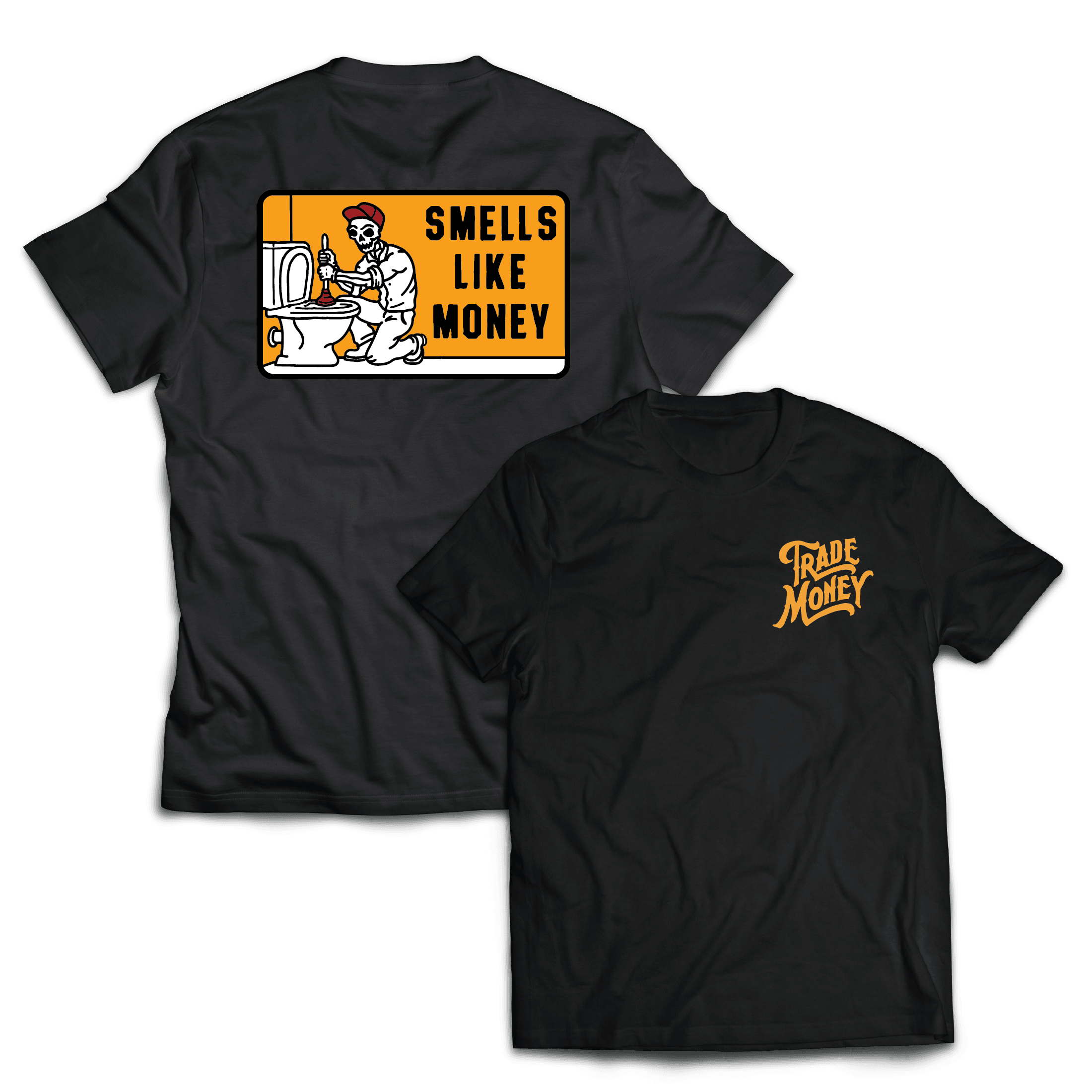 Smells Like Money T-Shirt for Men - Black Frost Cotton Tee - Casual Streetwear & Funny Graphic Shirt for Everyday Wear