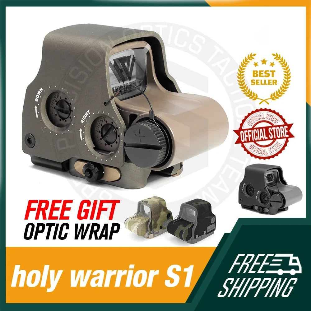 2024 NEW S1 EXPS3 Red Dot Sight - Holy Warrior NV Function 558 Hunting Scope with Original Logo | AR15 Accessories | Picatinny Rail Compatible | Ideal for Airsoft, Tactical Shooting & Hunting Scenarios