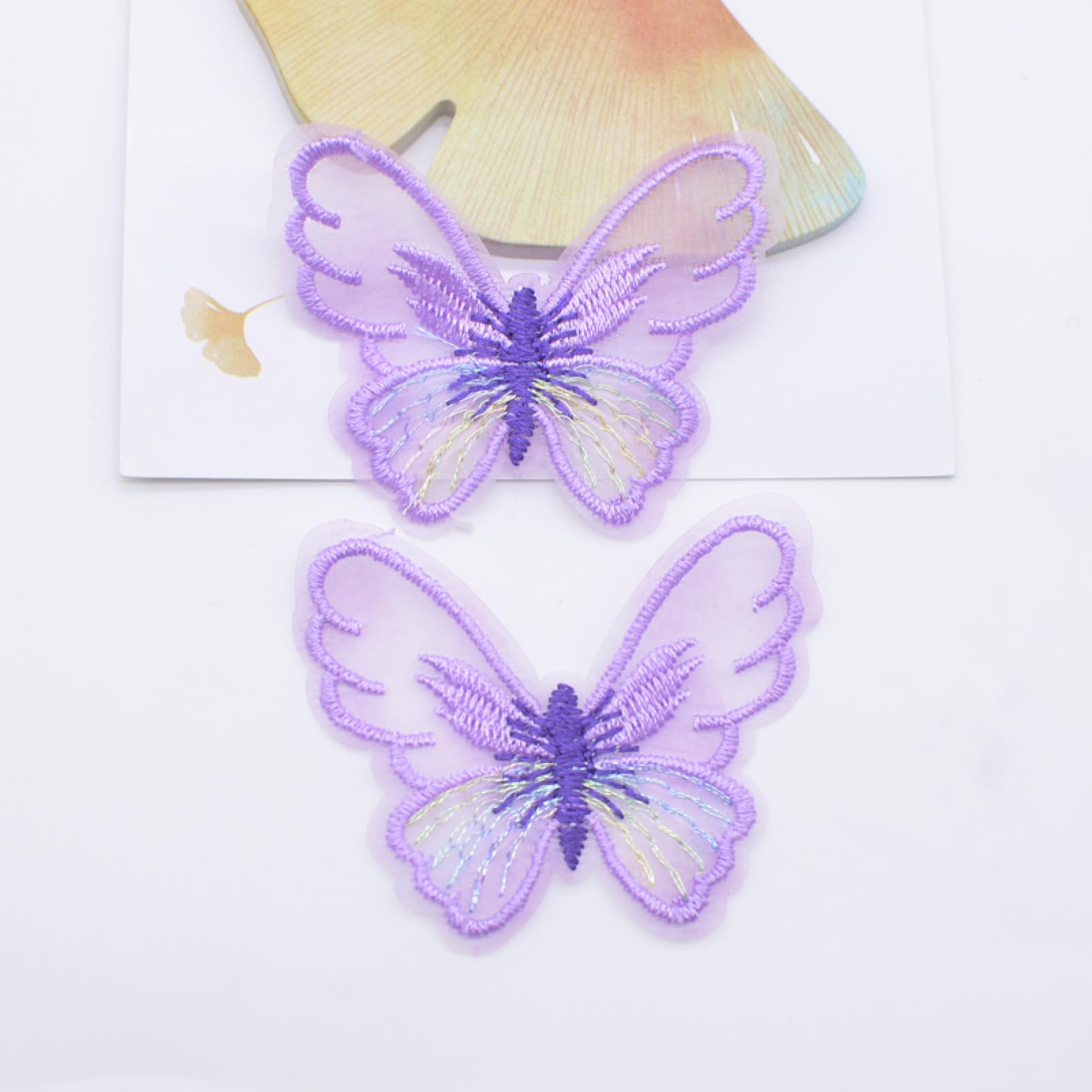 10 Pcs Embroidered Butterfly Appliques - Elegant Mesh Sew-on Patches for DIY Hair Clips, Hats, Bags & Clothing - Perfect for Crafting, Costumes & Fashion Accessories