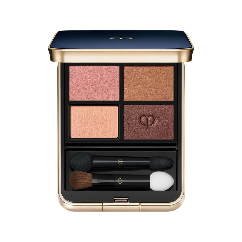 4-Piece Eye Color Quad Set with Refill & Case - Perfect for Everyday Makeup & Travel