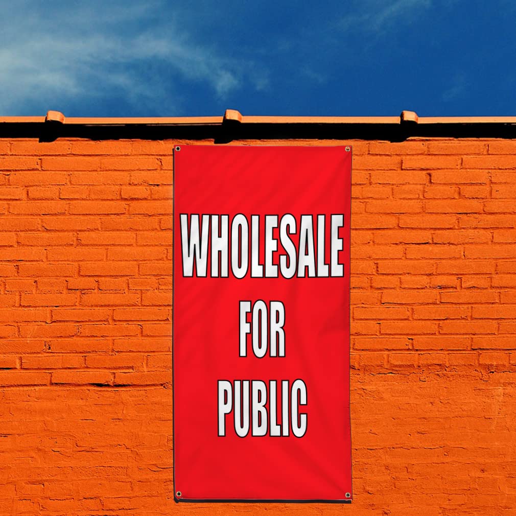 Premium Vertical Vinyl Banner - Weatherproof Outdoor Business Sign (96x48 Inches) with 8 Grommets - Ideal for Yard Sales, Industrial Use & Promotional Events
