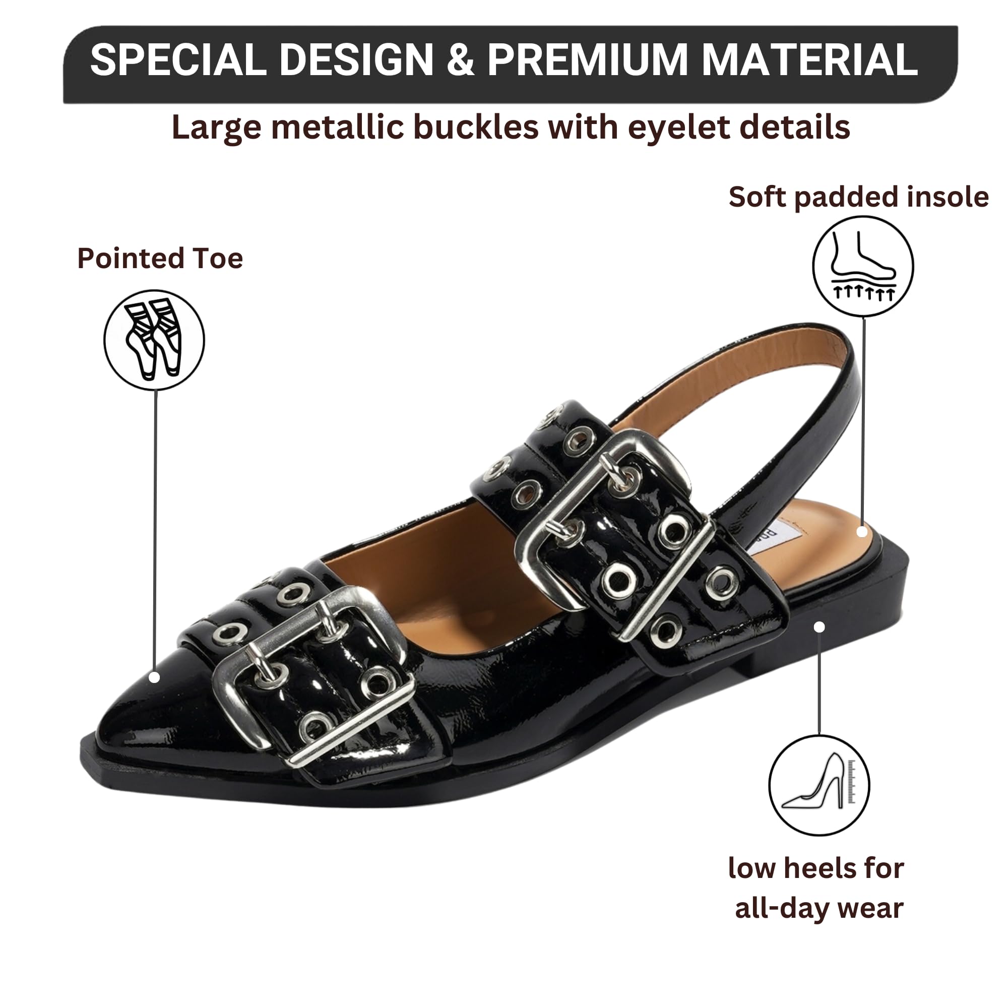 **Cloud Memory Foam Women's Flats & Sandals - Non-Slip Rubber Sole Comfortable Slingback Shoes for Casual Wear, Office & Travel (Katharyn 2025)**