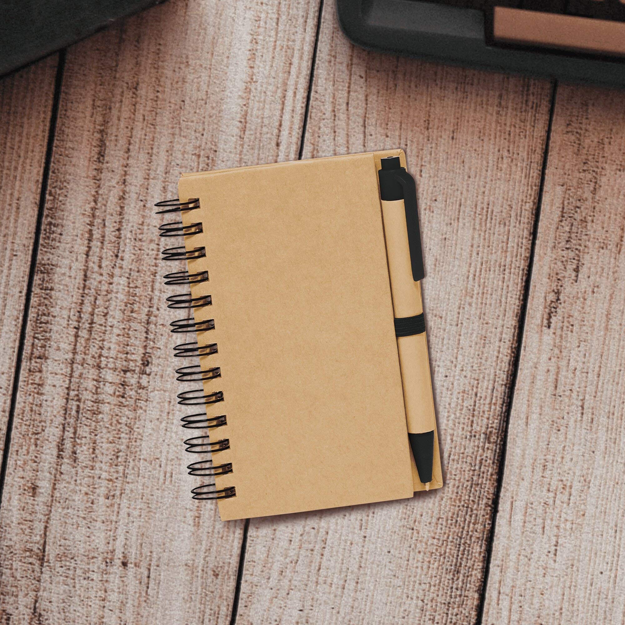 10-Pack Mini Spiral Notebooks with Black Ink Pens - Bulk School & Office Supplies for Students, Professionals - Perfect for Note Taking, Journaling, Gift Giving (Black)