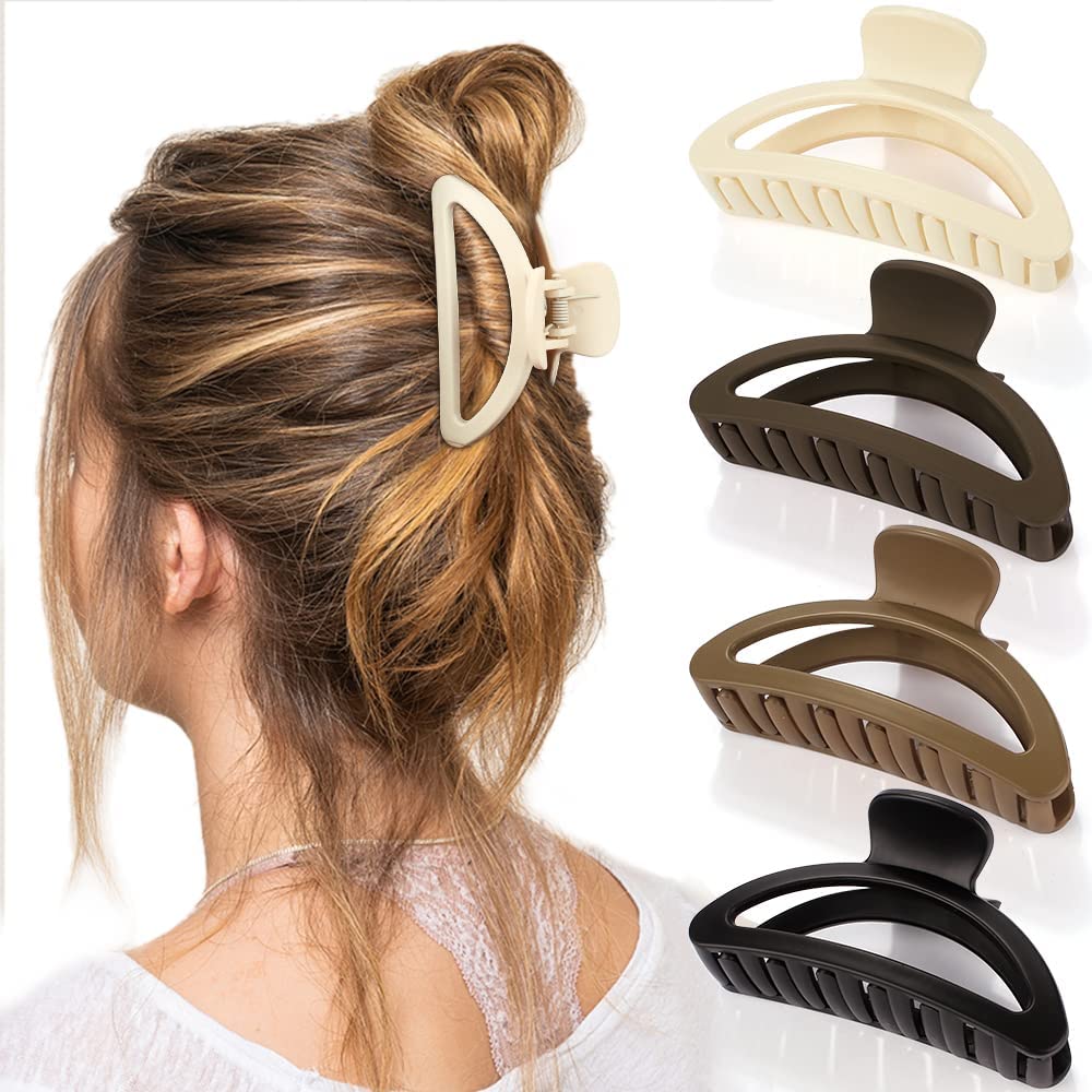 STYLEDOSE Large Matte Hair Claw Clip - Pastel Colors Korean Style Butterfly Hair Clutch for Women | Thick & Thin Hair Accessories | Perfect for Office, Date Night & Everyday Styling