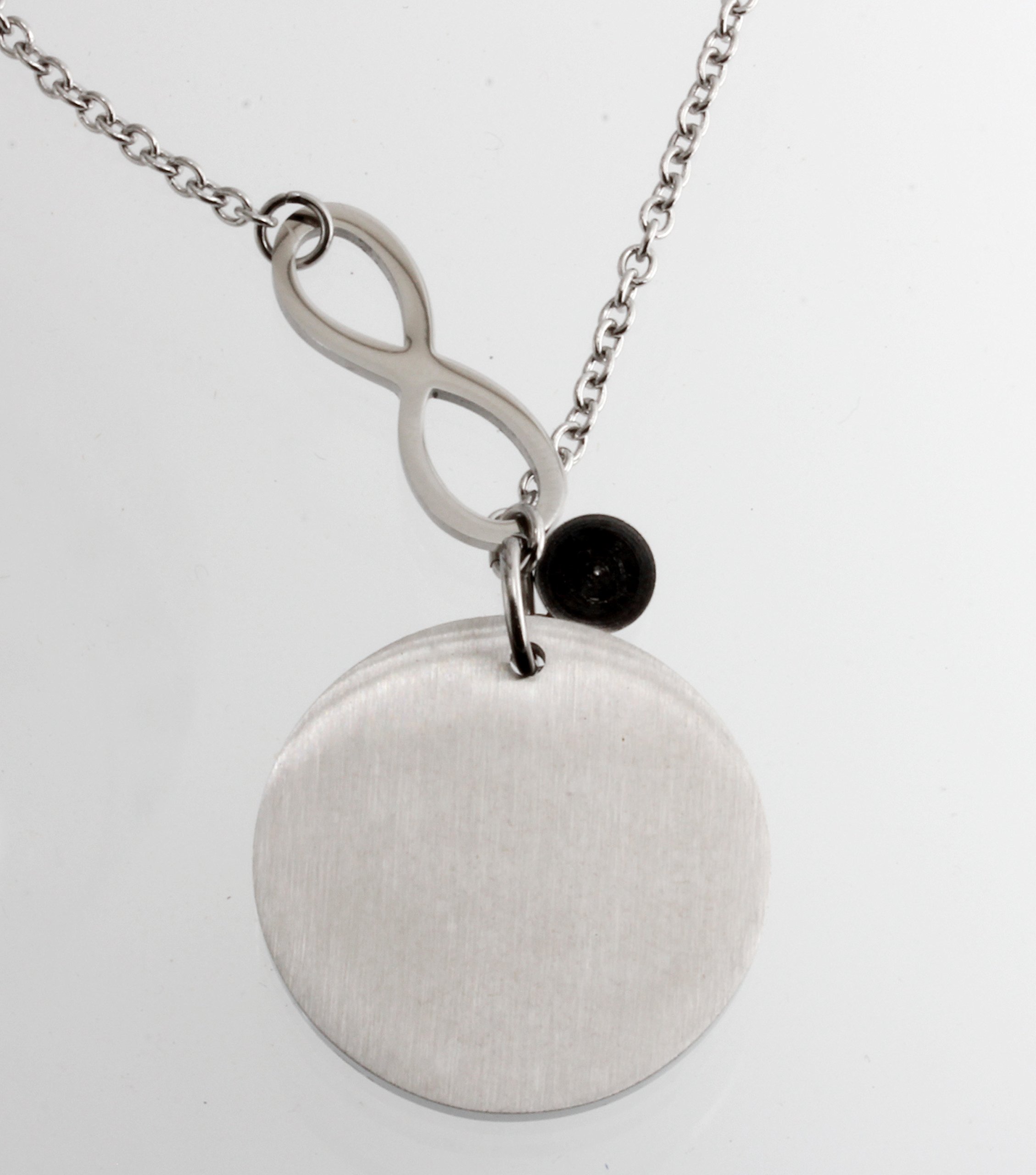 Stainless Steel Infinity Love Necklace - Grandma & Granddaughter Gift with Purple Charm for Special Occasions