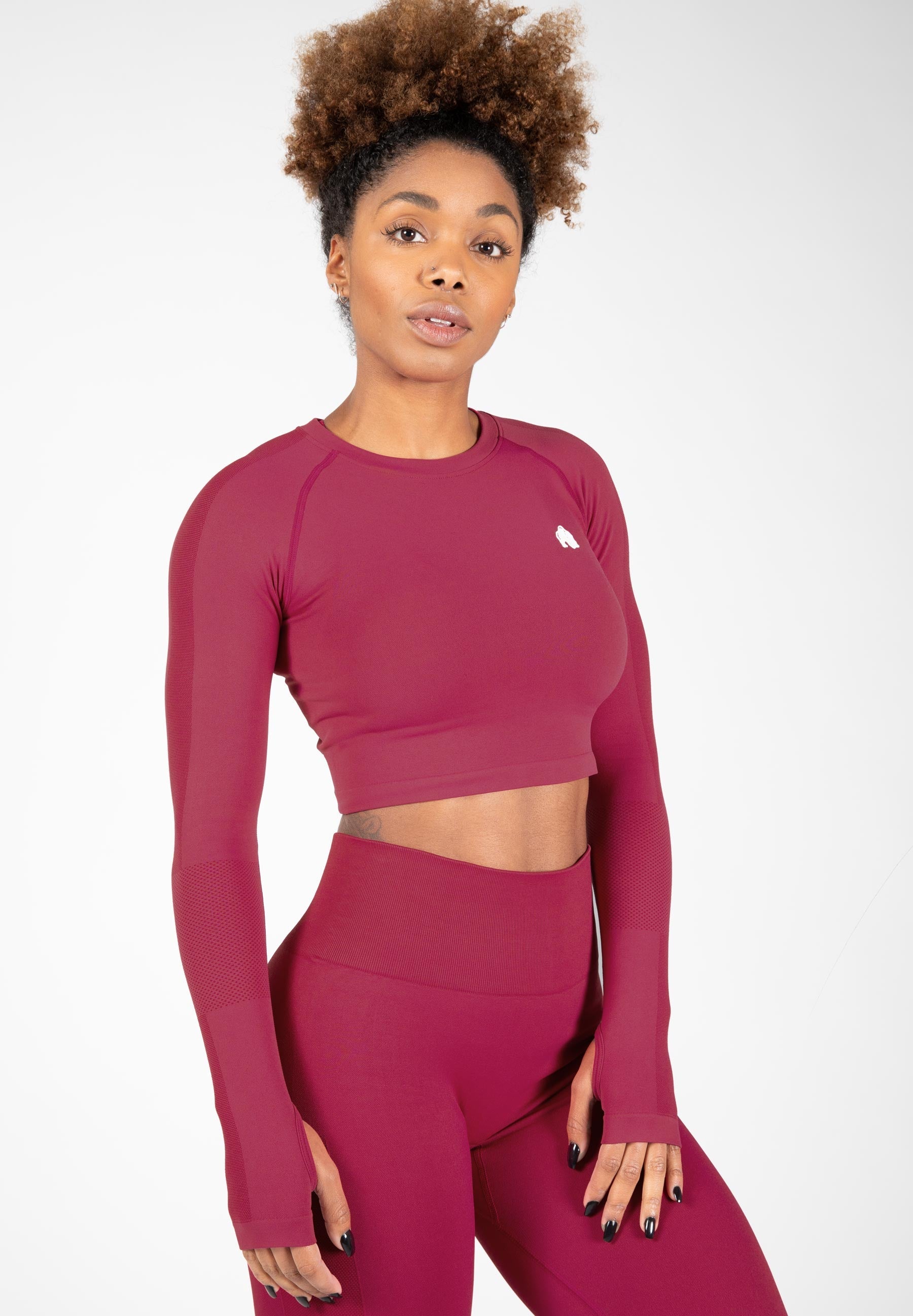 Hilton Seamless Long Sleeve Shirt for Women - Soft Stretch Fuchsia Pink Blouse - Perfect for Work, Office, and Casual Outfits